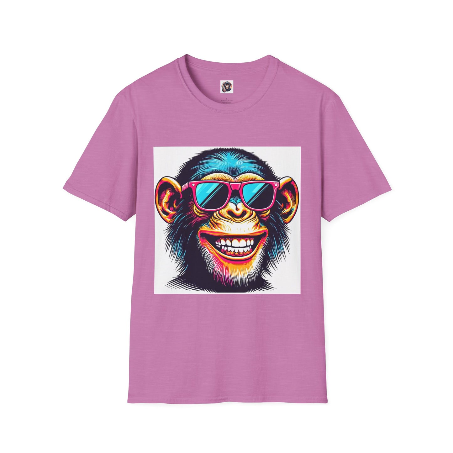 Chimp cool shades T-Shirt Printify S Heather Radiant Orchid