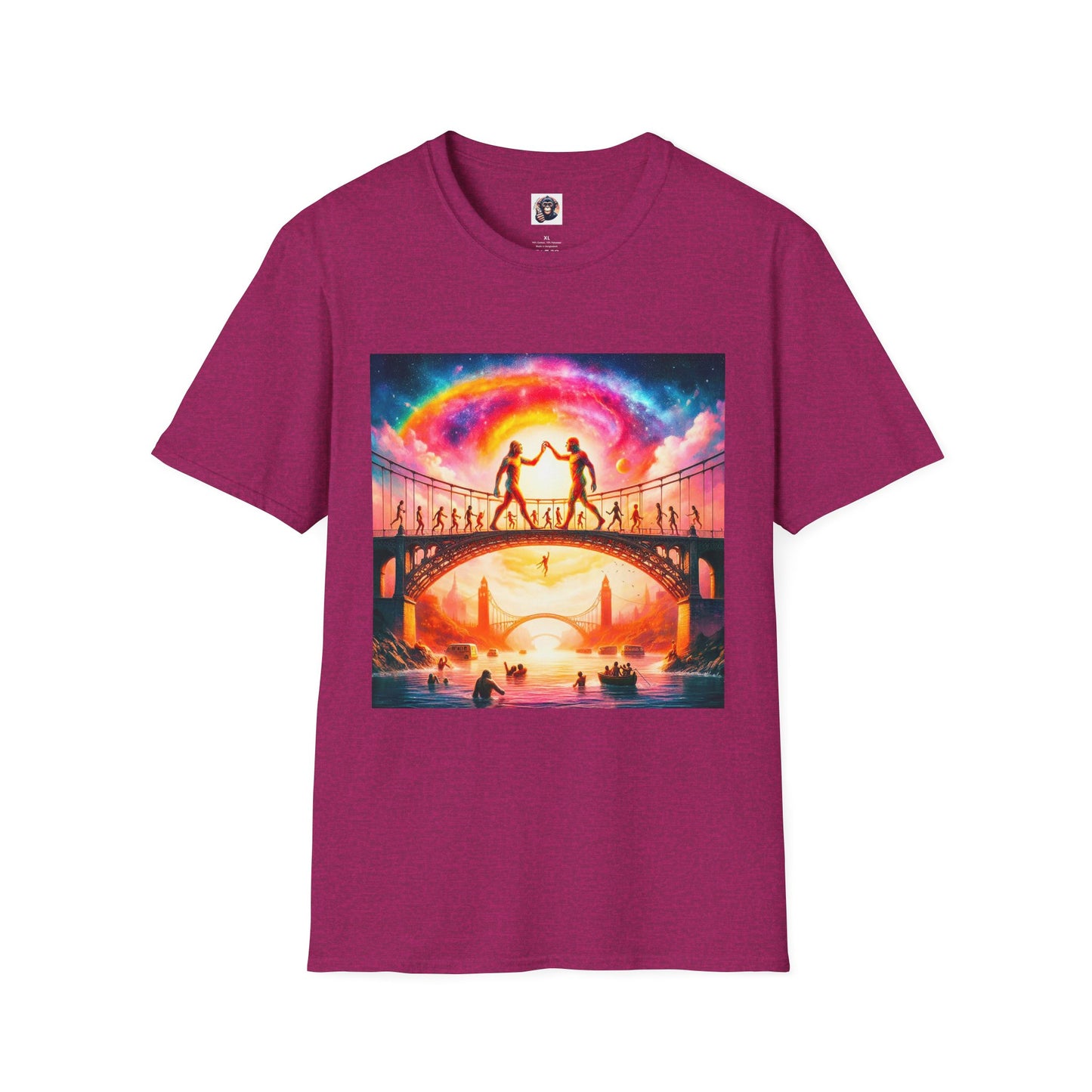 Homo Sapiens rainbow T-Shirt Printify S Antique Heliconia