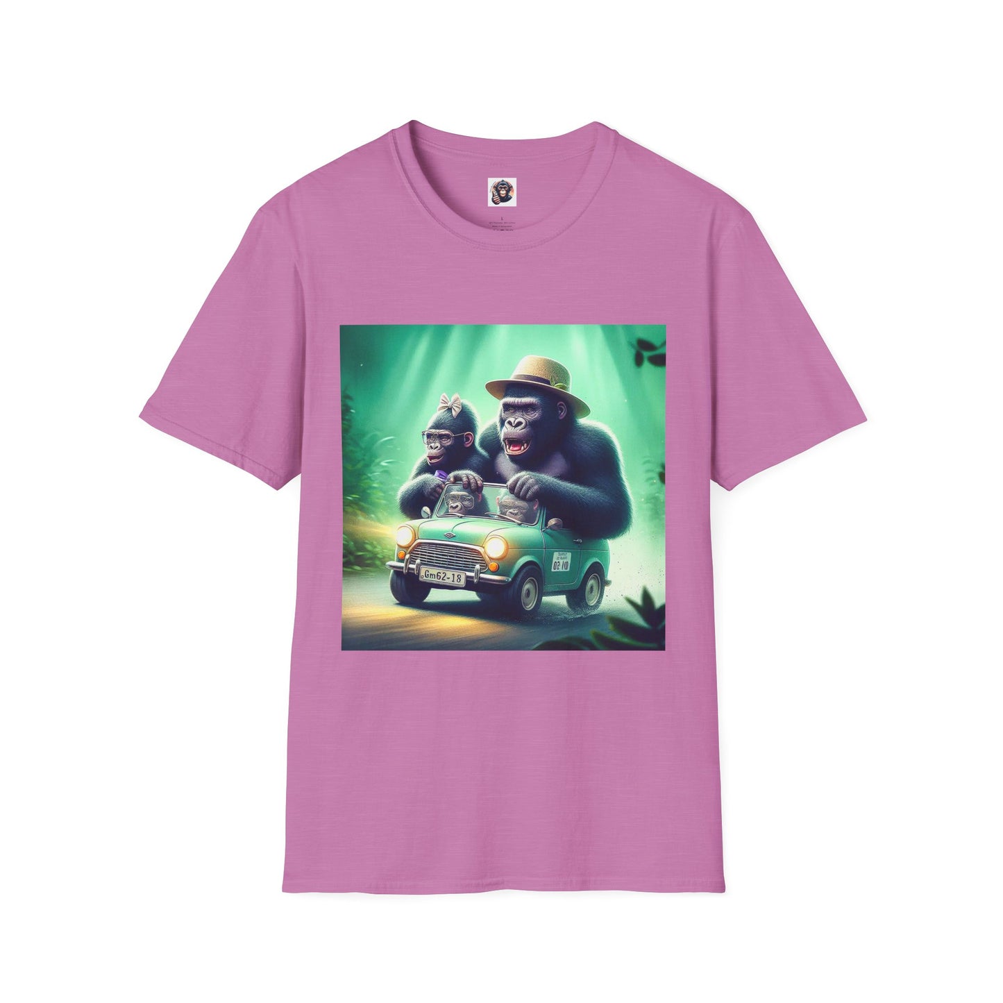 Wacky Gorilla crazy drivers T-Shirt Printify S Heather Radiant Orchid