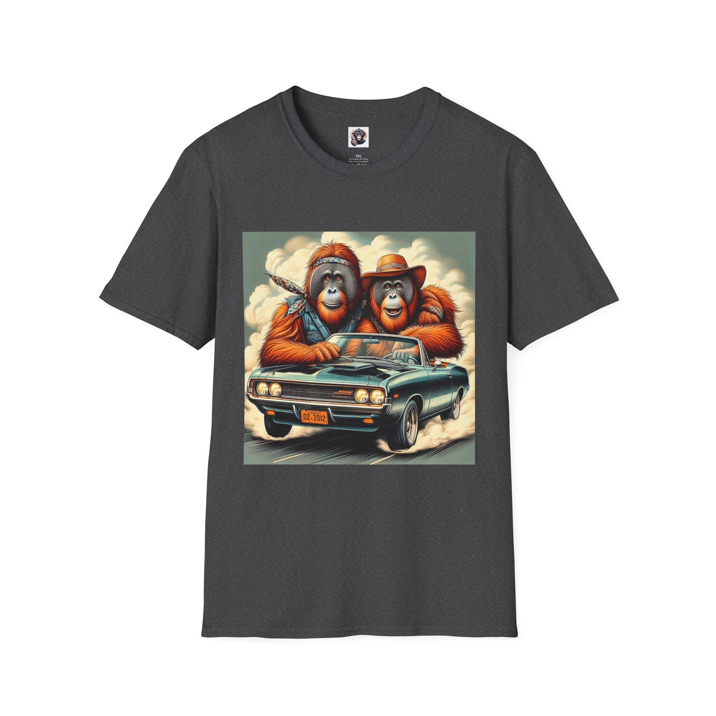 Wacky Orangutans T-Shirt Printify XS Dark Heather