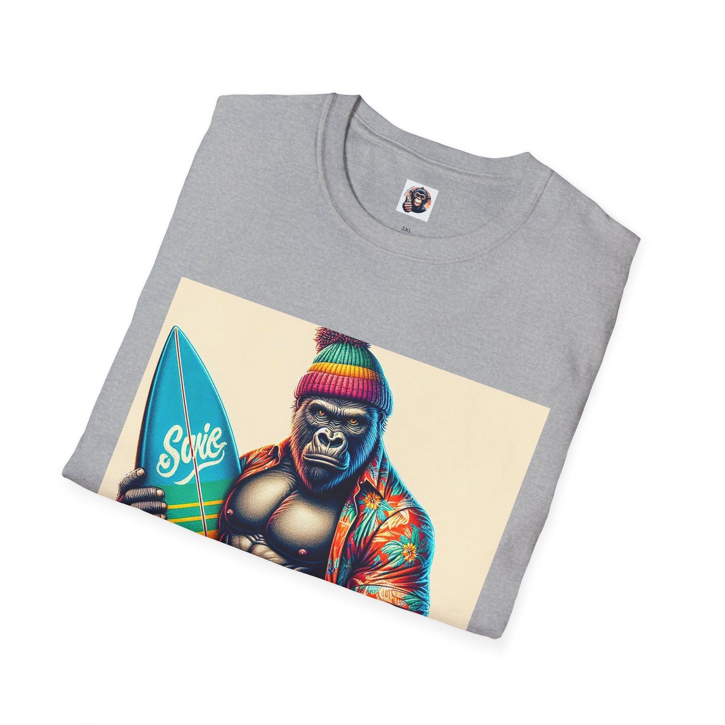 Gorilla angry surfer T-Shirt Printify