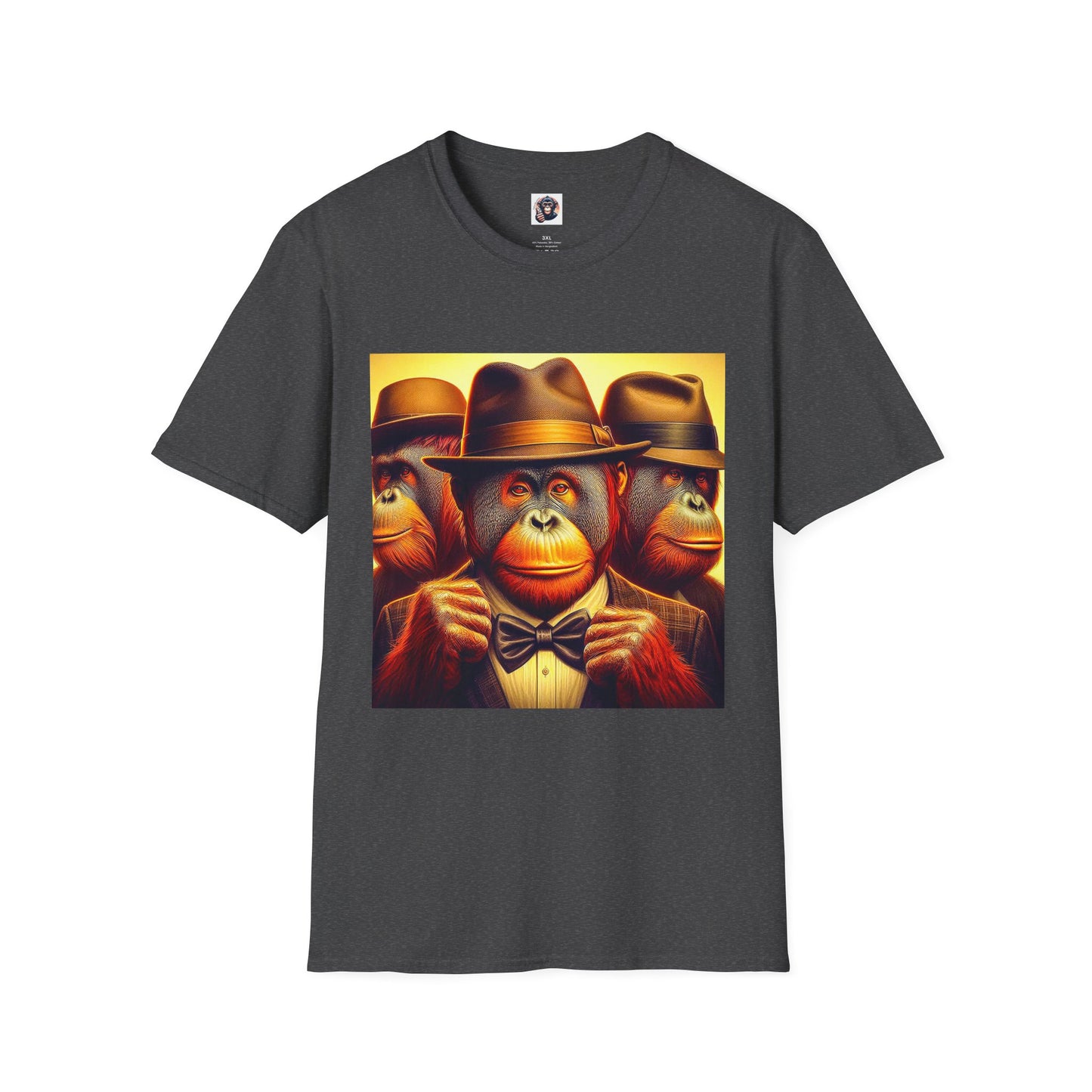 Orangutans working professionals T-Shirt Printify XS Dark Heather