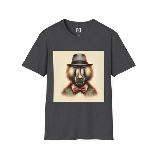 Baboon bow tie cutie T-Shirt Printify XS Dark Heather