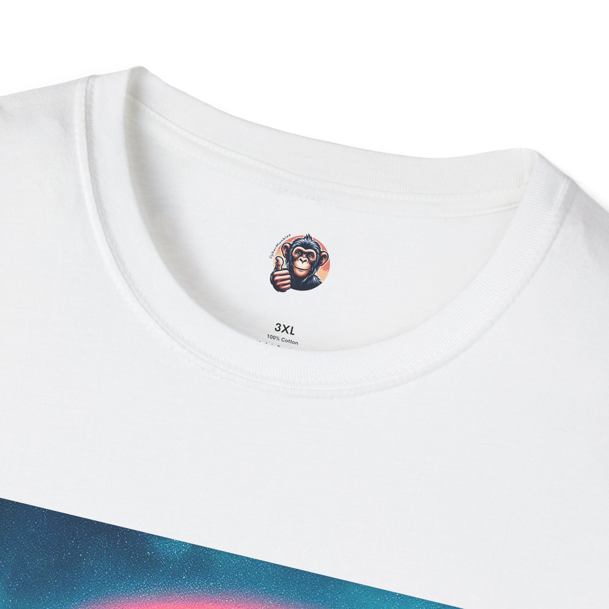 Bonobo rainbow and clouds T-Shirt Printify