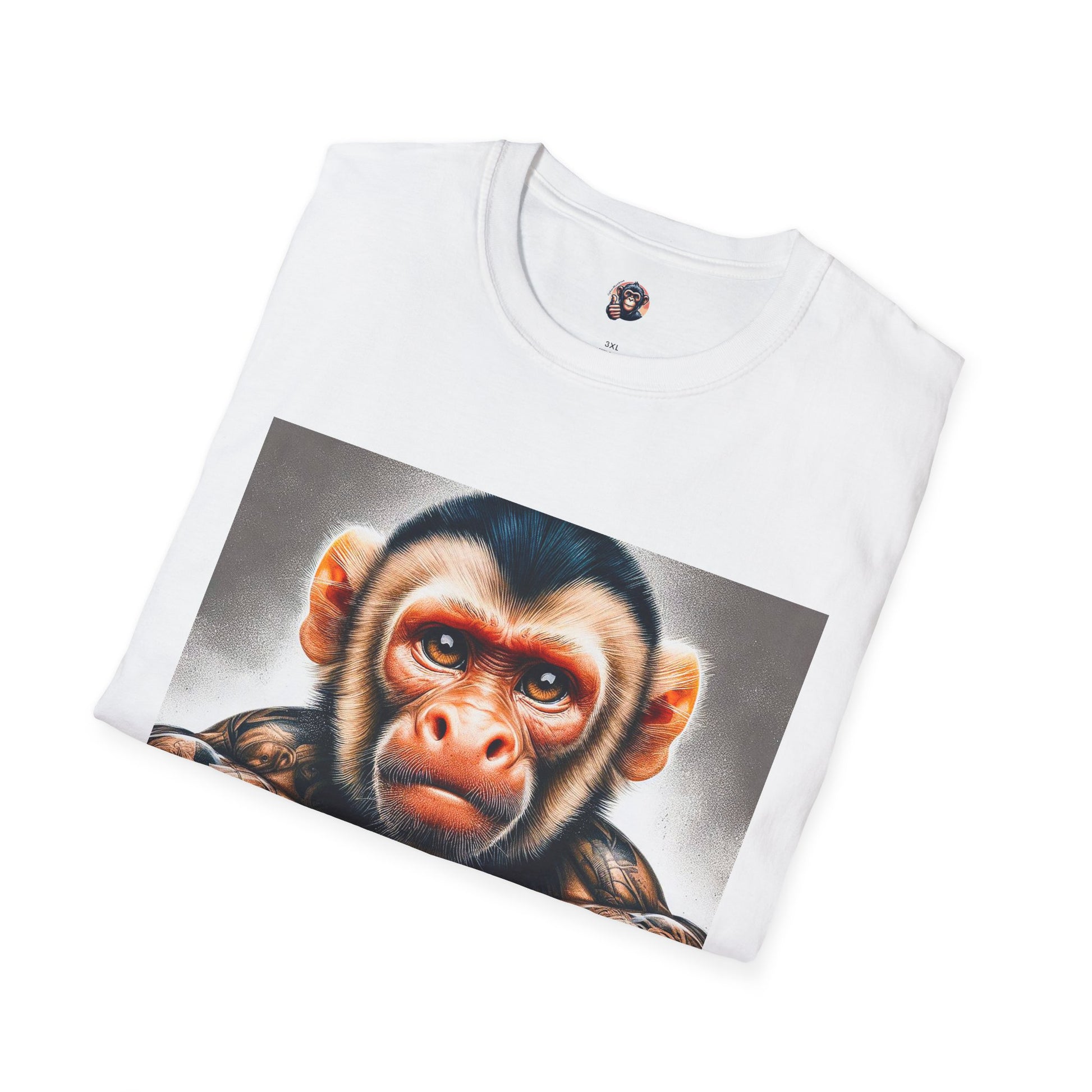 Capuchin Monkey rough muscles T-Shirt Printify