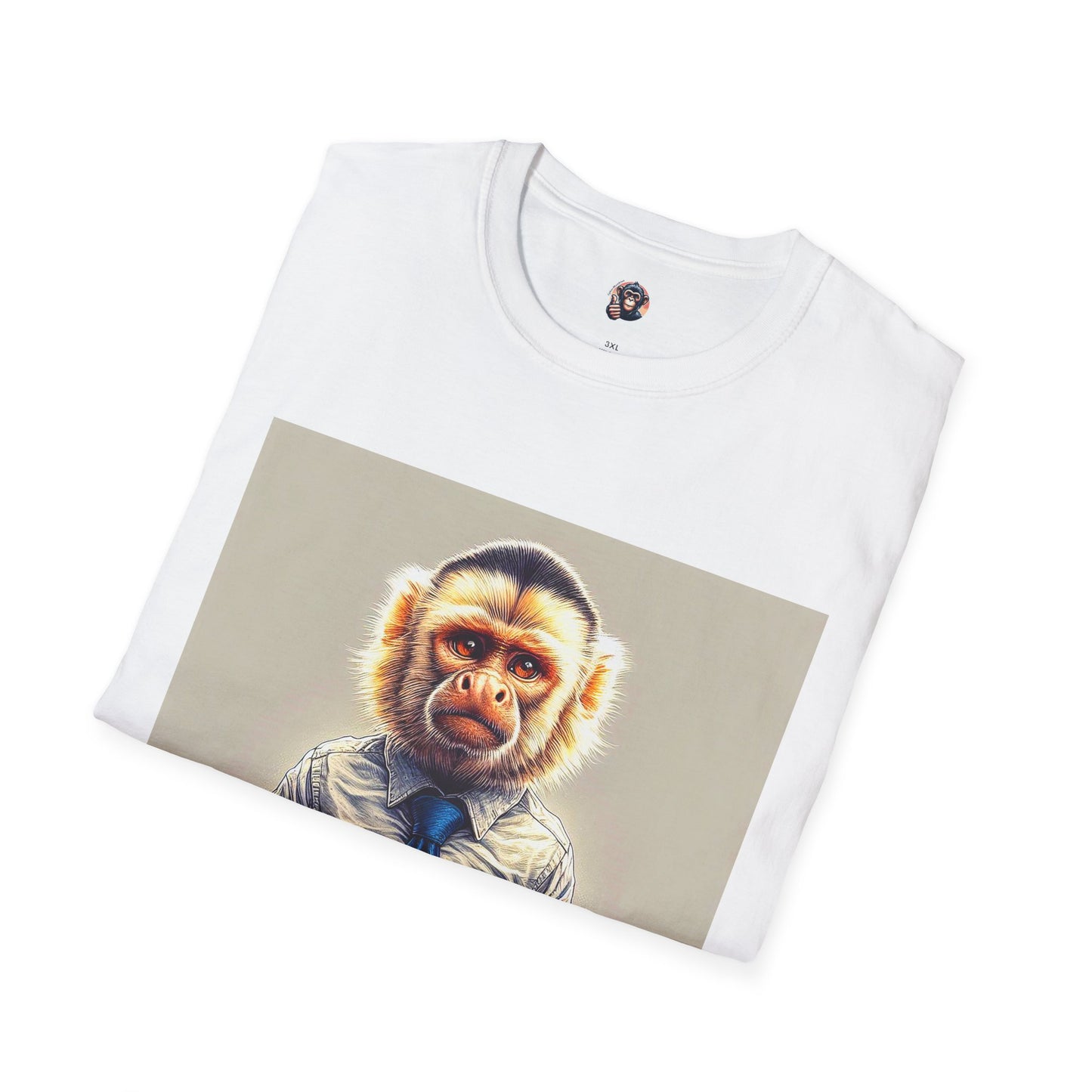 Capuchin Monkey business man T-Shirt Printify