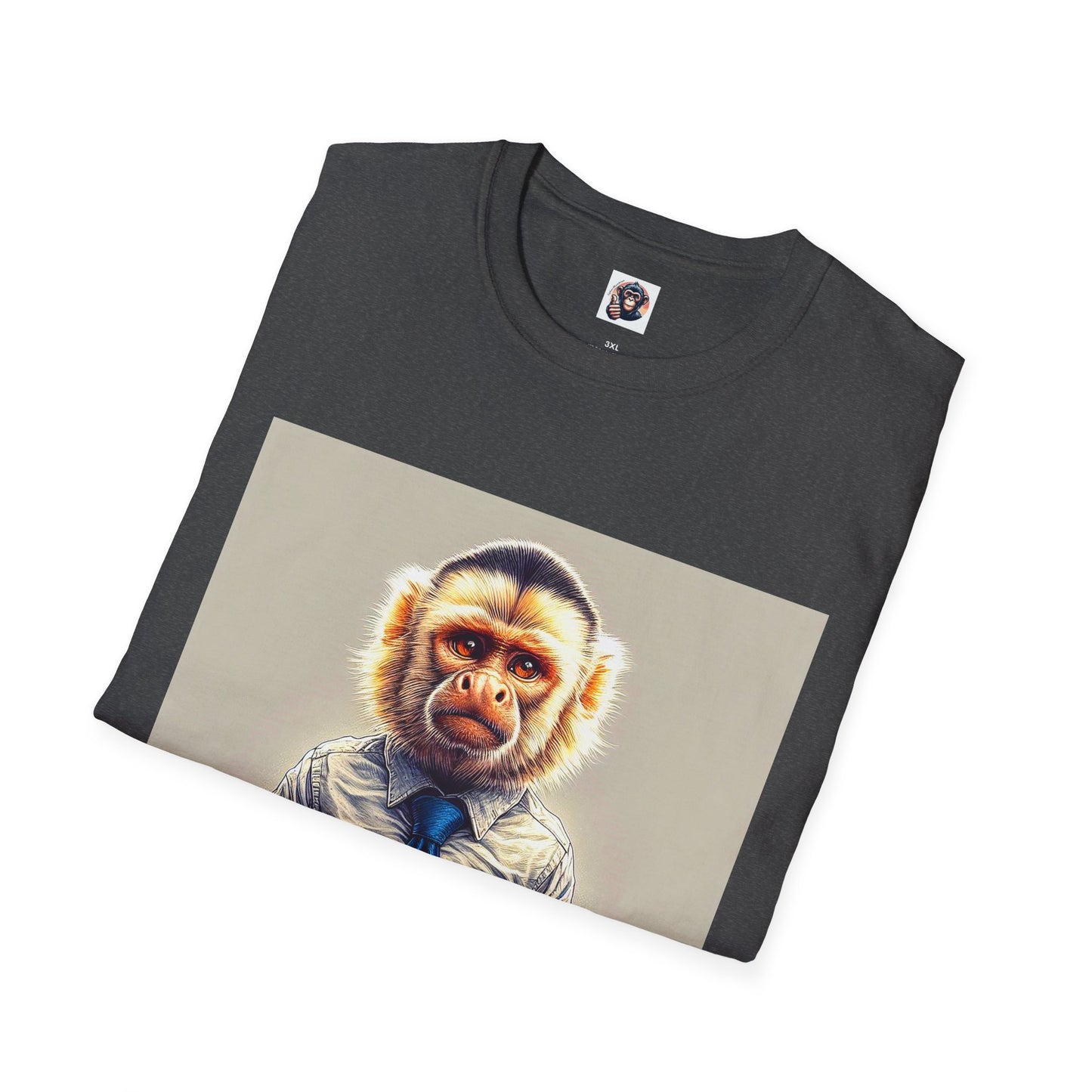 Capuchin Monkey business man T-Shirt Printify