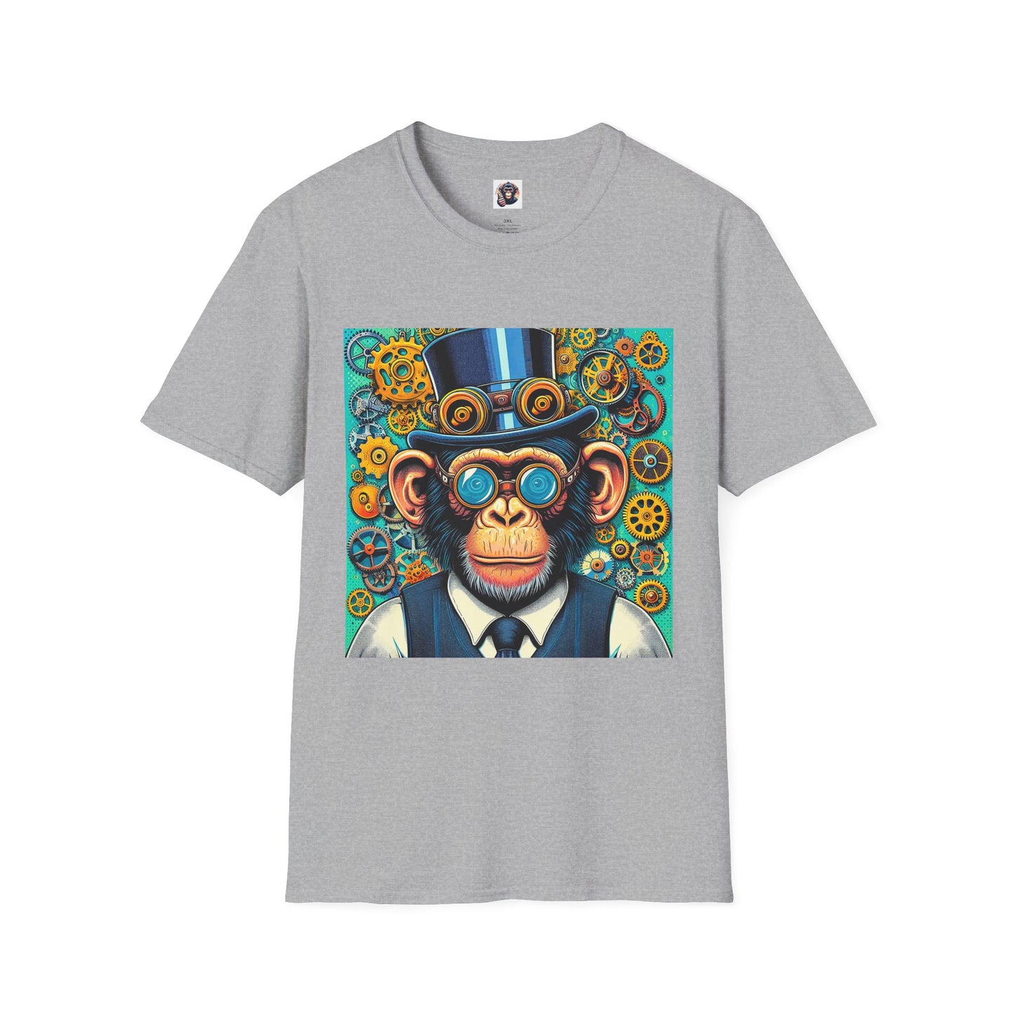 Bonobo steam punk T-Shirt Printify XS Sport Grey