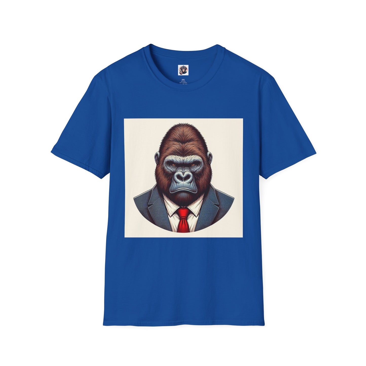 Gorilla mean boss T-Shirt Printify XS Royal