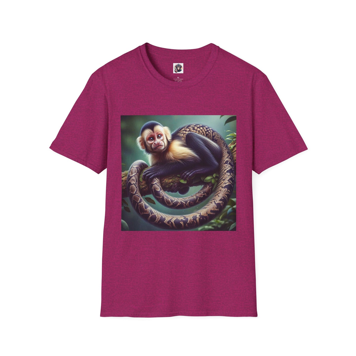 Capuchin Monkey tree climber shirt T-Shirt Printify S Antique Heliconia