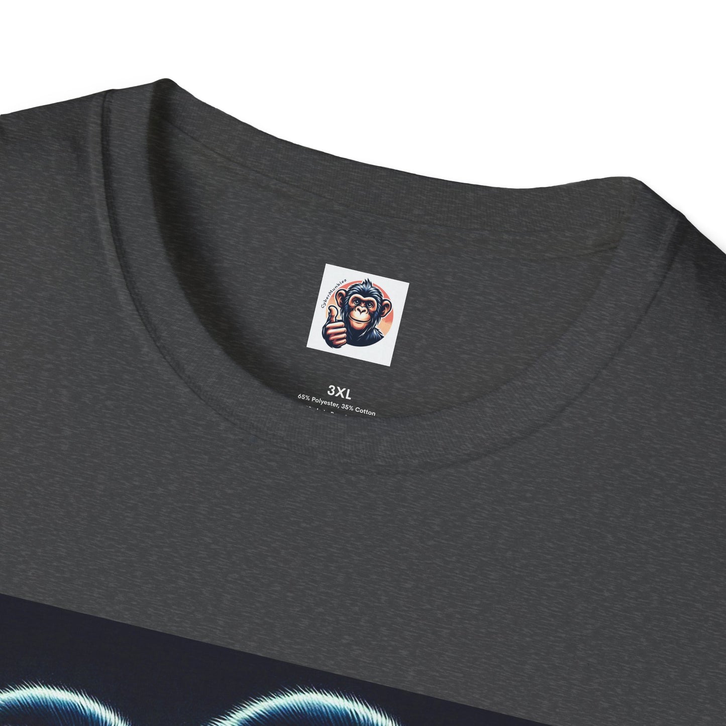 Wacky Capuchin Monkey men in black shirt T-Shirt Printify