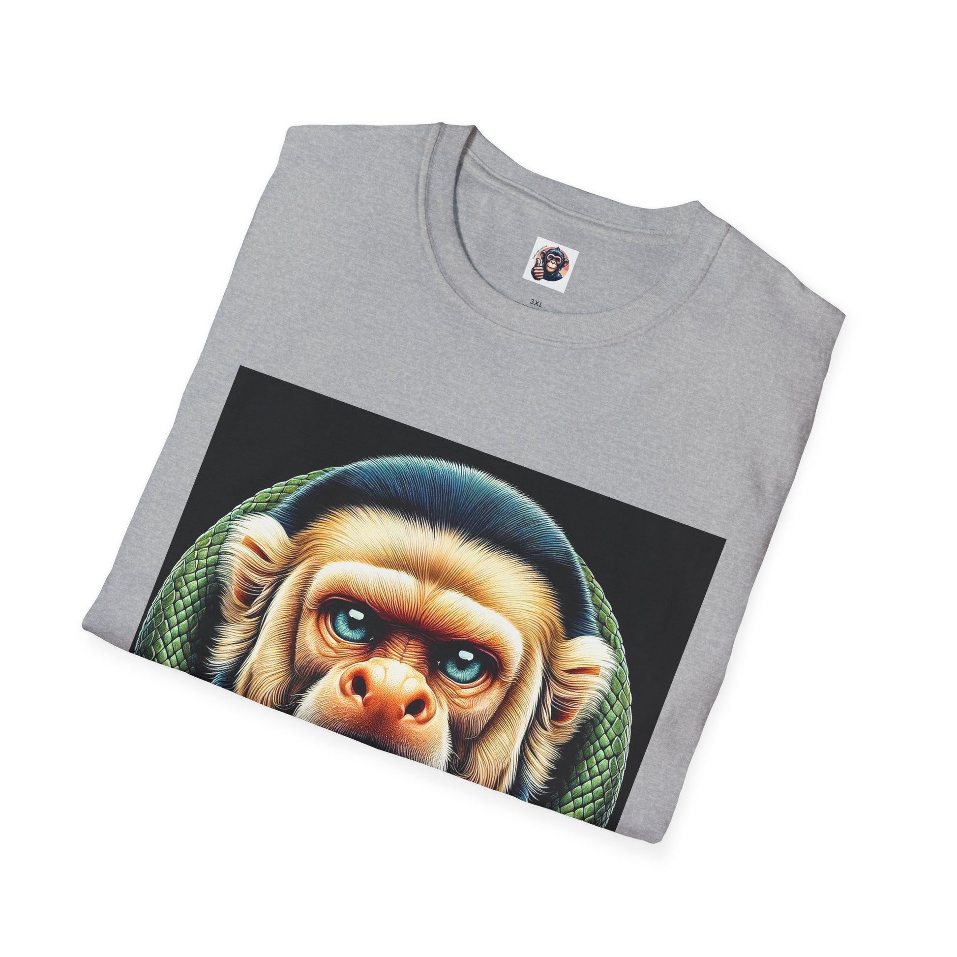Capuchin Monkey snake man shirt T-Shirt Printify