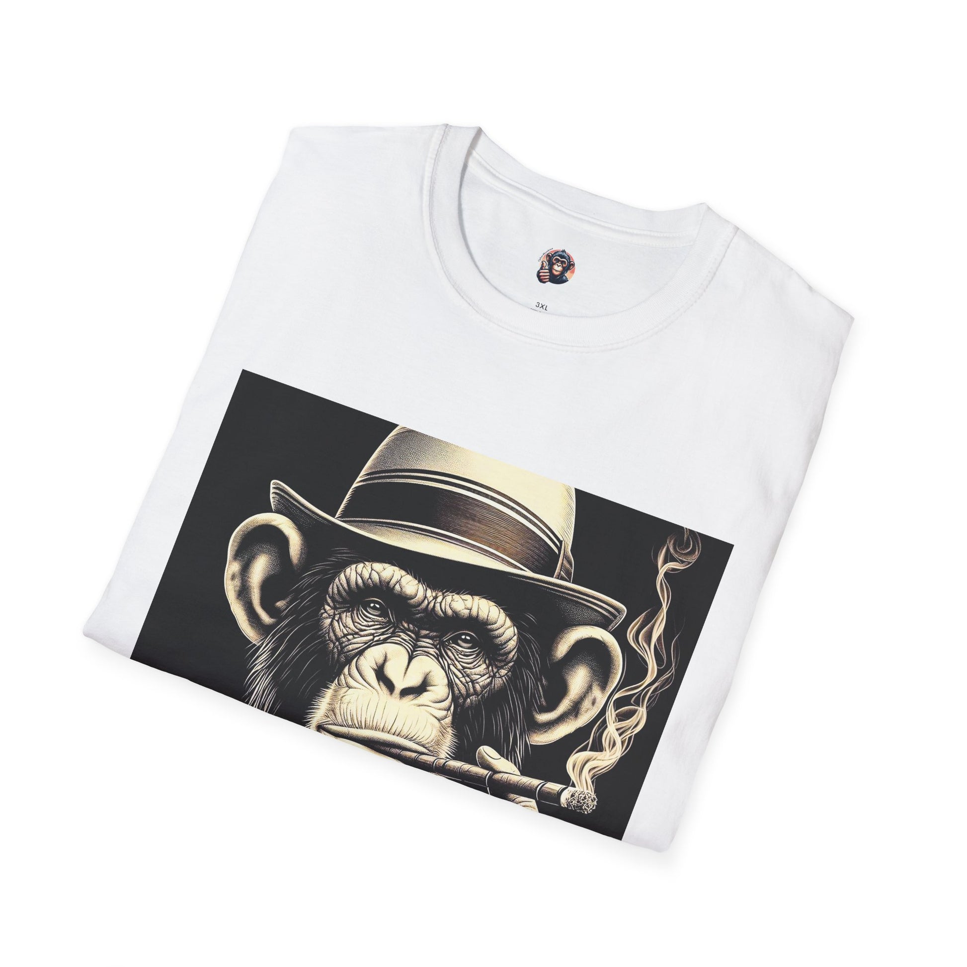Chimp drink and smoke T-Shirt Printify