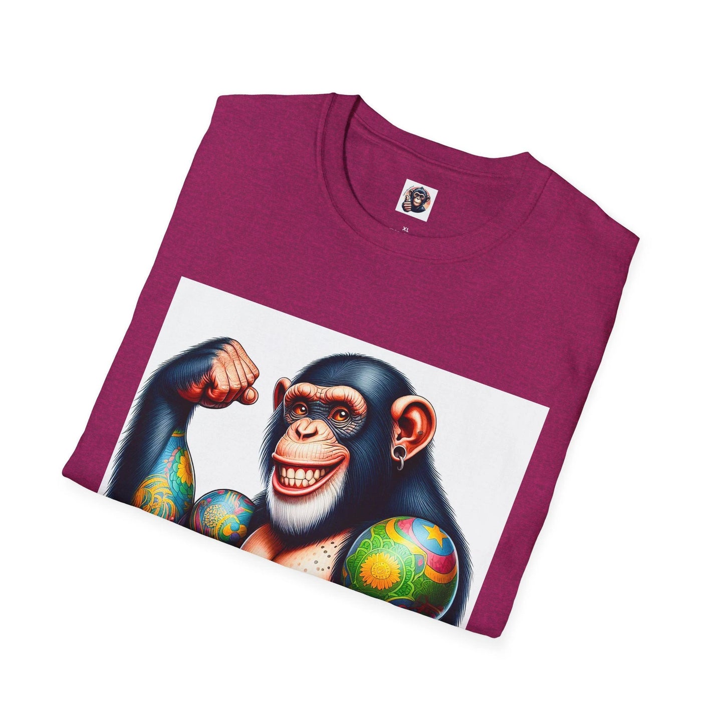 Chimp muscles man by Printify