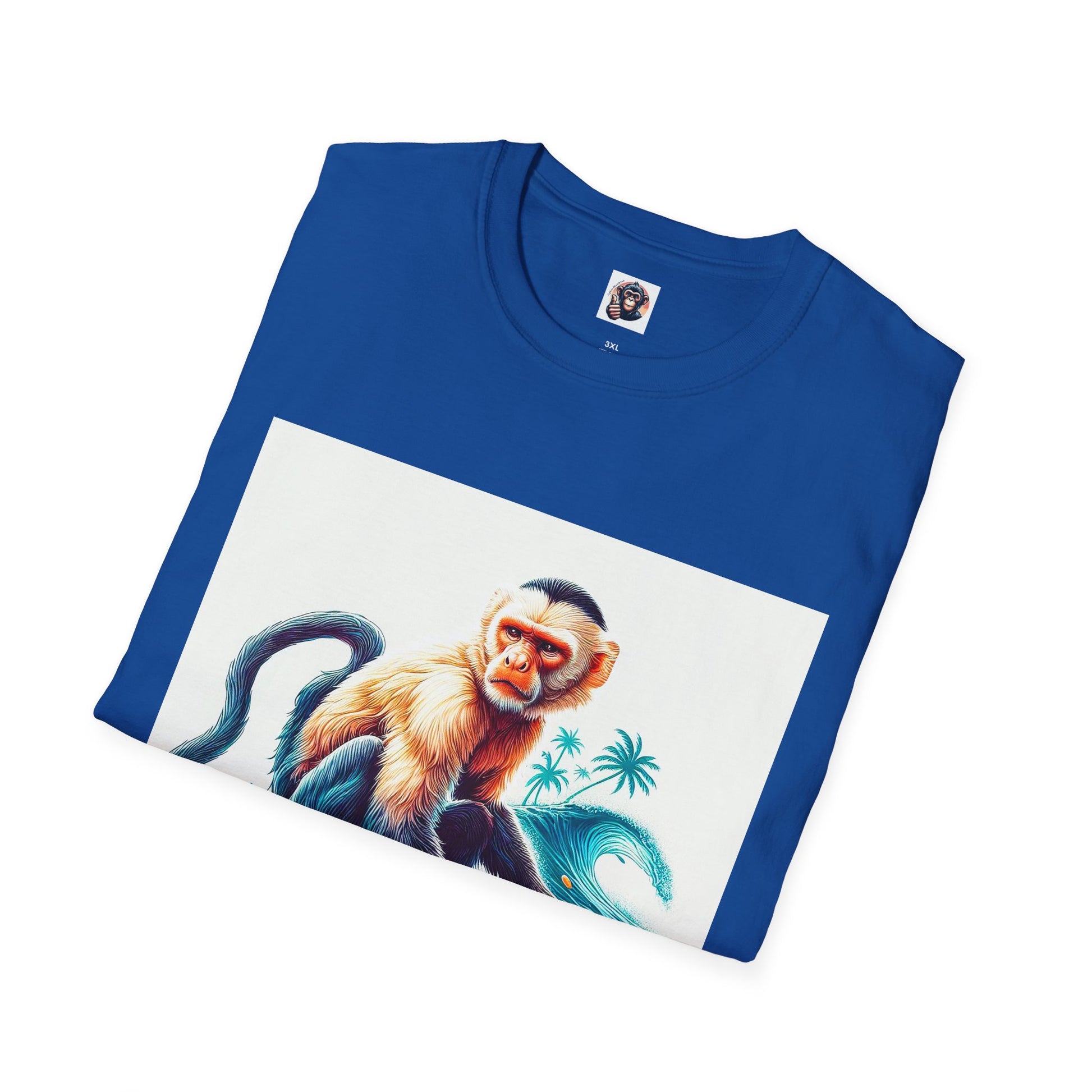 Capuchin Monkey ocean surfer T-Shirt Printify