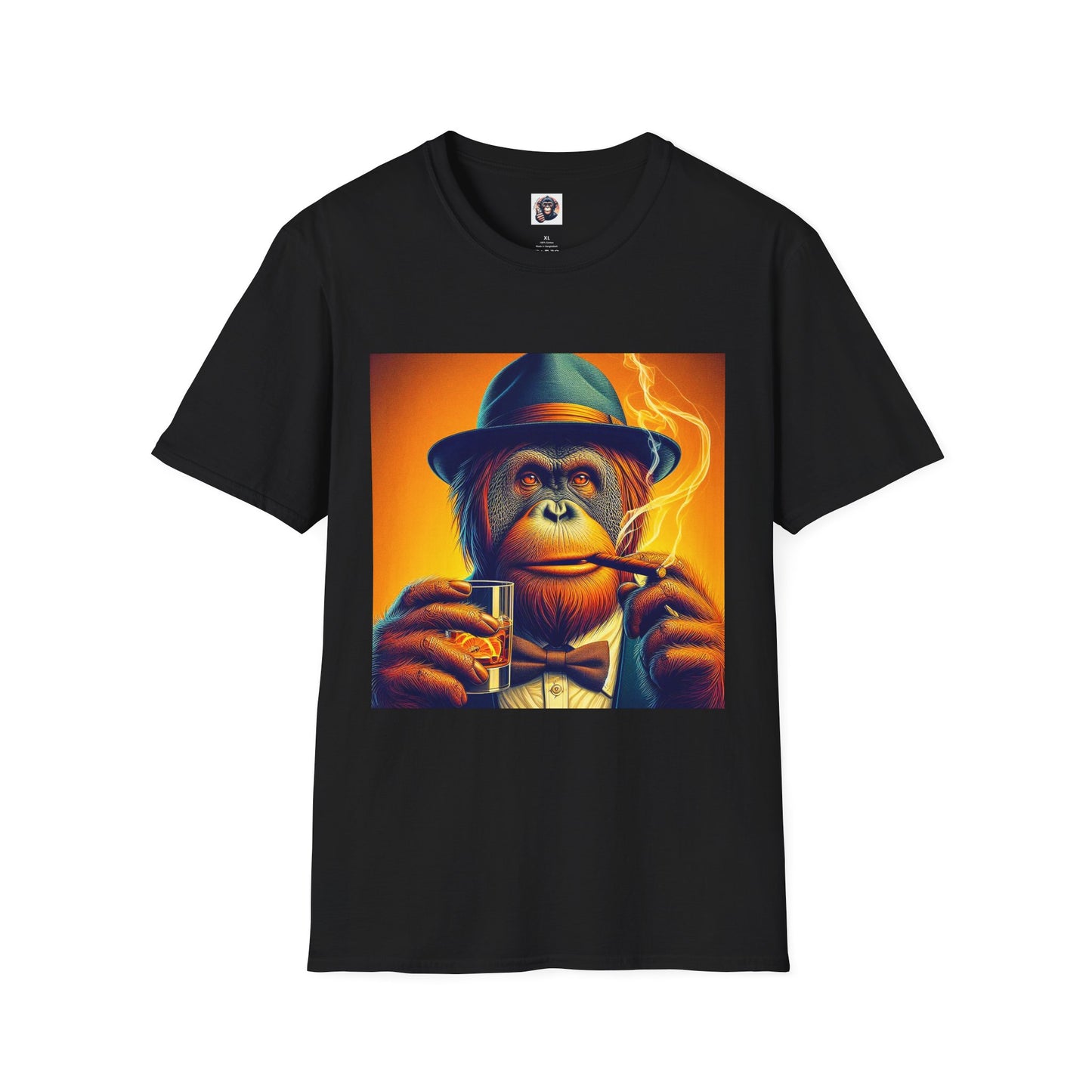 Orangutans whiskey man T-Shirt Printify XS Black