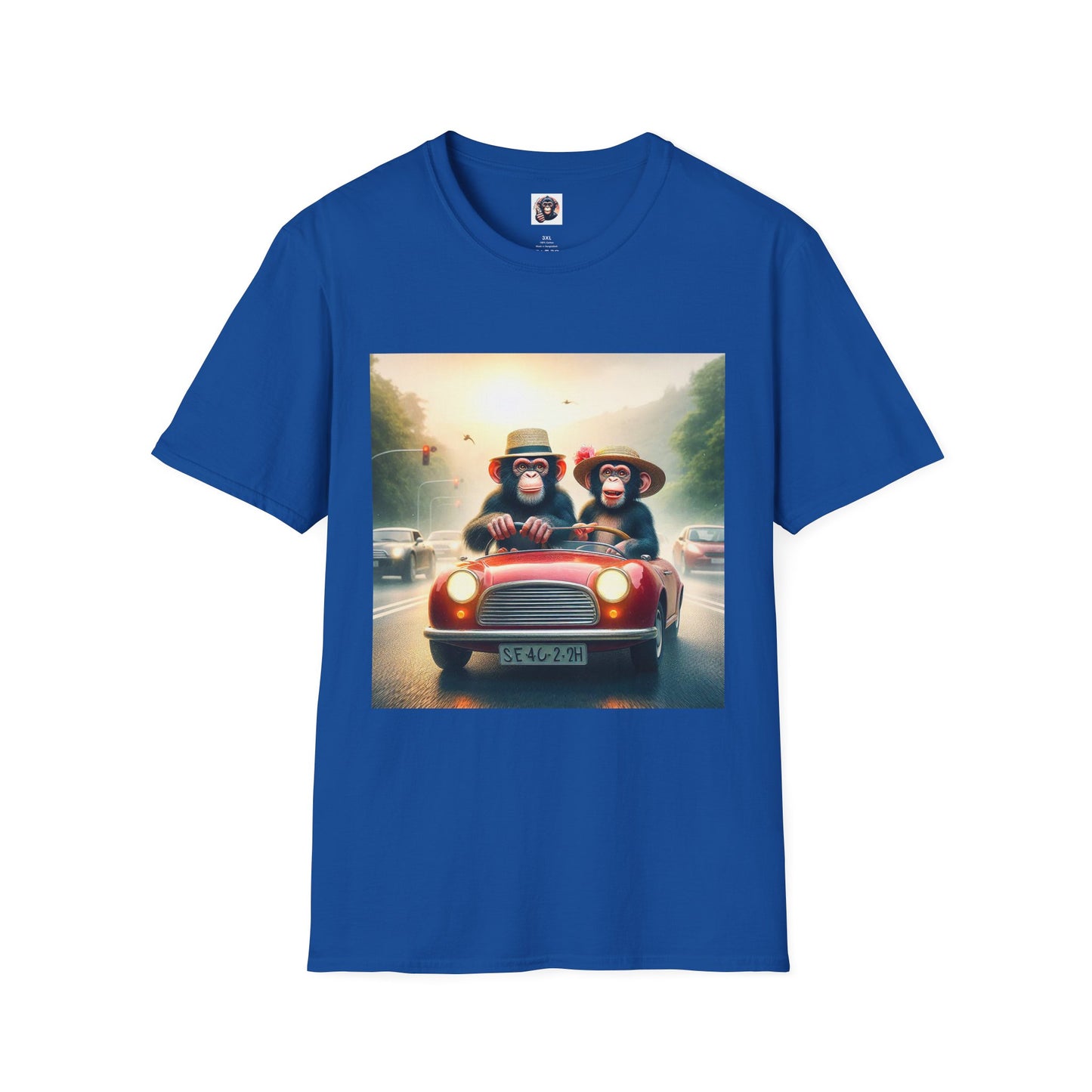 Wacky Chimp red car T-Shirt Printify XS Royal