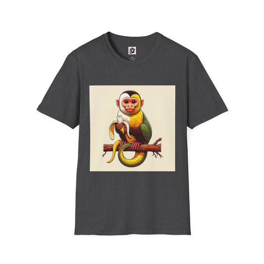 Capuchin Monkey banana eating shirt T-Shirt Printify XS Dark Heather