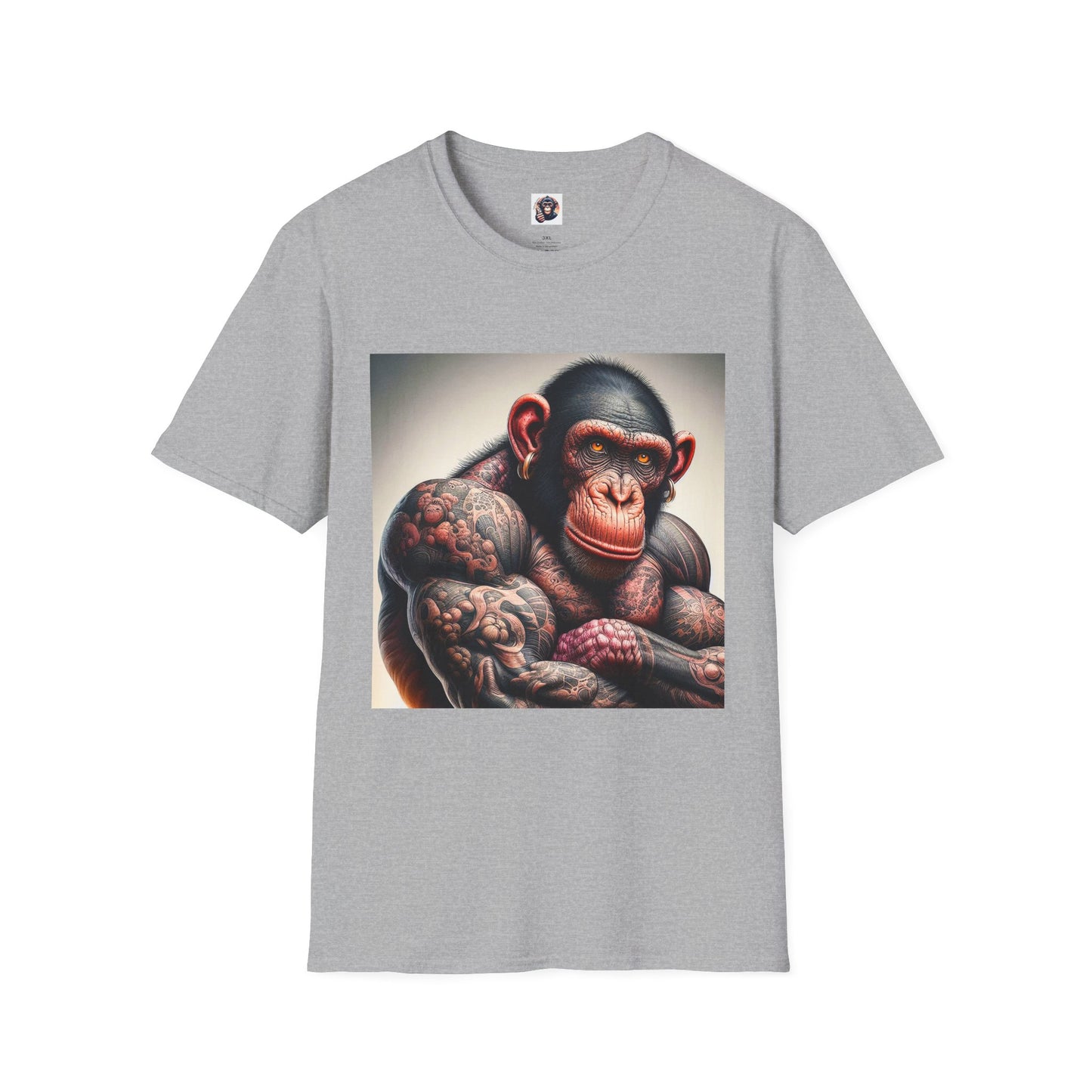 Bonobo muscles T-Shirt Printify XS Sport Grey