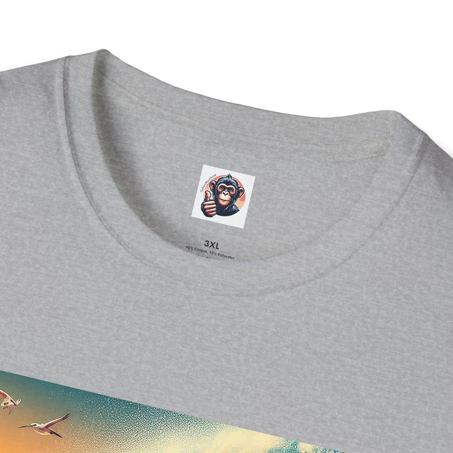 Capuchin Monkey surfing beauty T-Shirt Printify