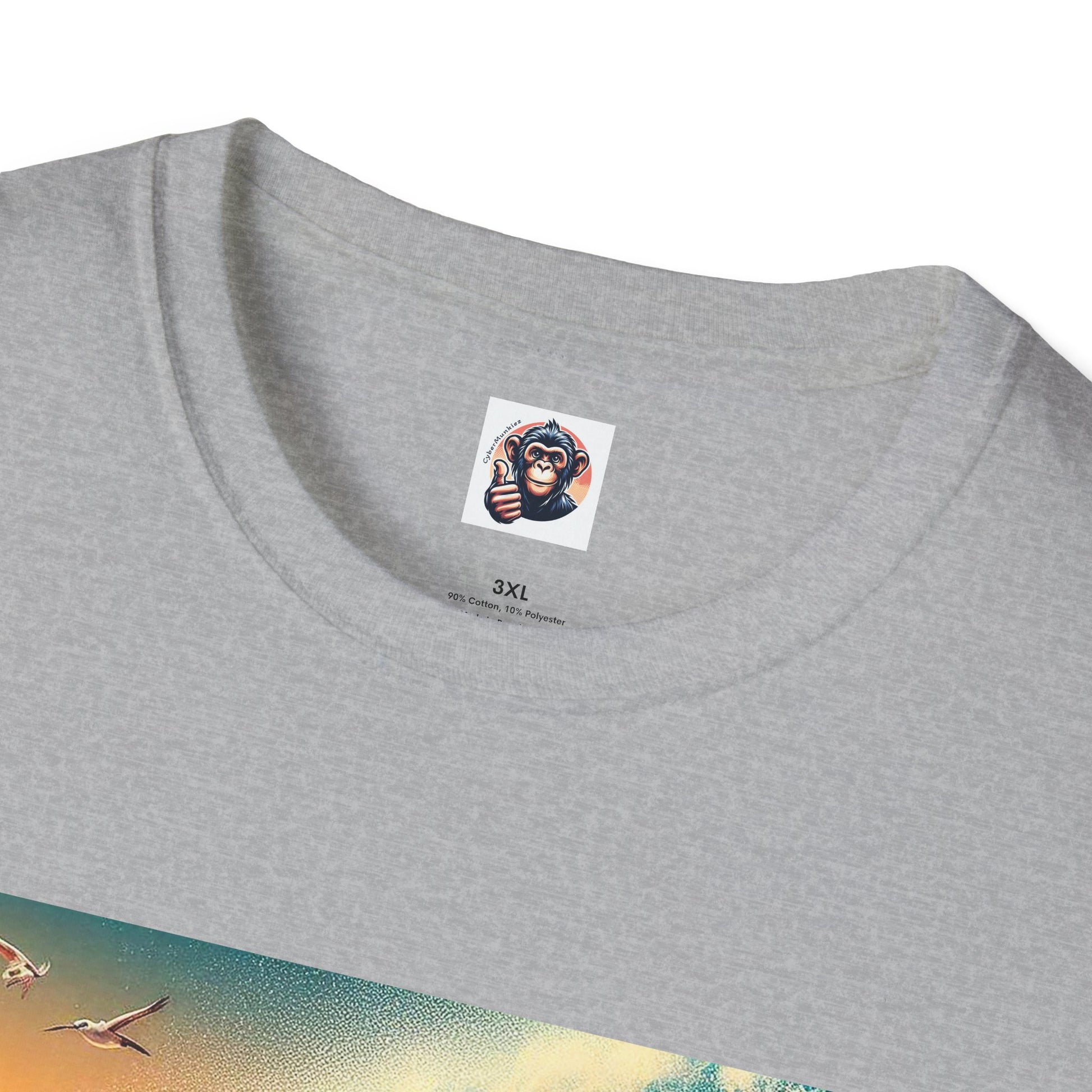 Capuchin Monkey surfing beauty T-Shirt Printify