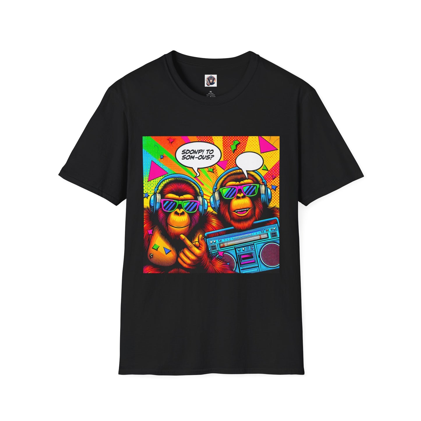 Orangutans comic book T-Shirt Printify XS Black