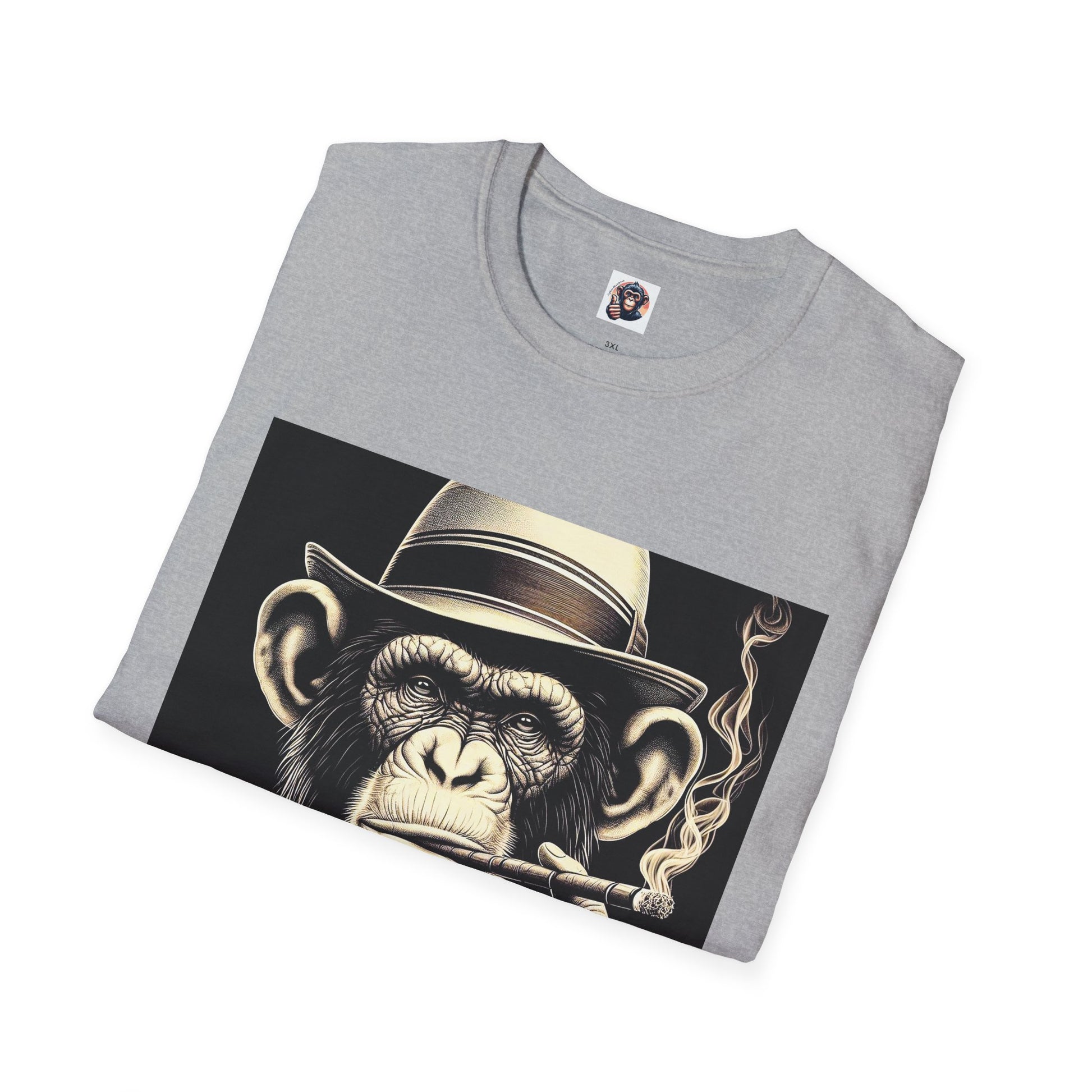 Chimp drink and smoke T-Shirt Printify