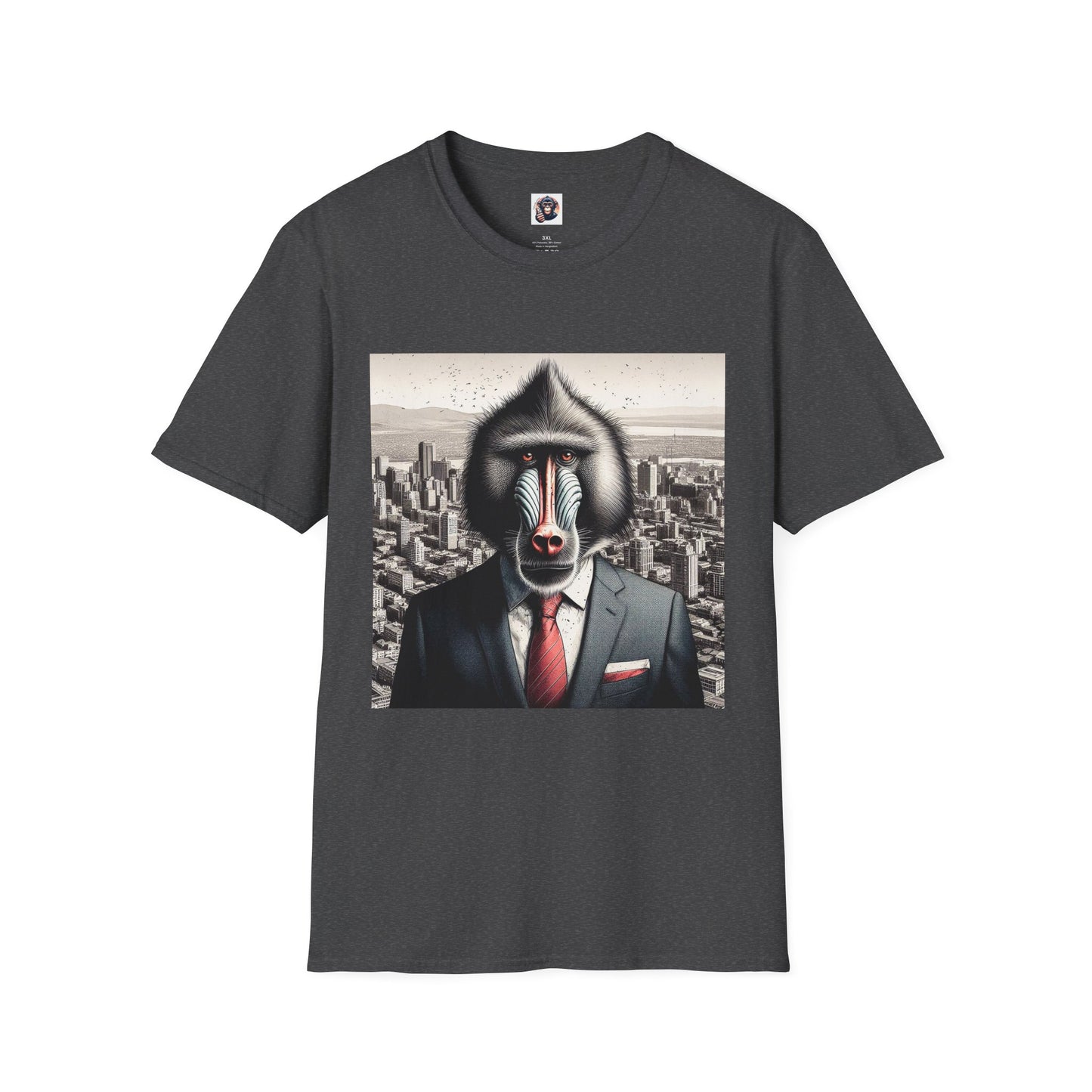 Baboon business professionals T-Shirt Printify XS Dark Heather