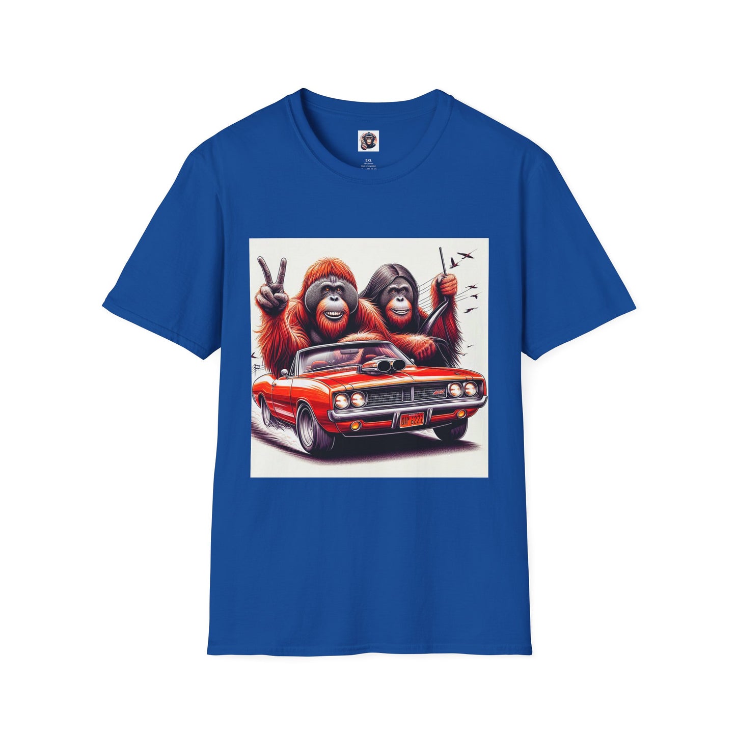 Wacky Orangutans fun driving T-Shirt Printify XS Royal