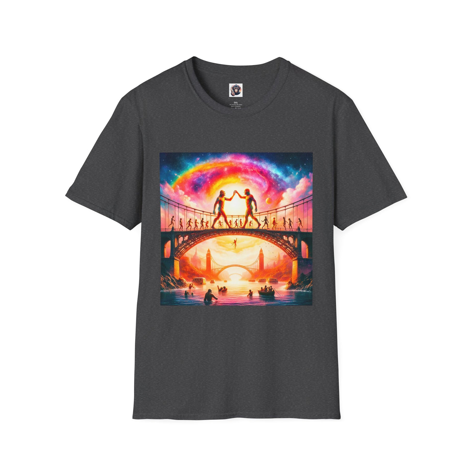 Homo Sapiens rainbow T-Shirt Printify XS Dark Heather