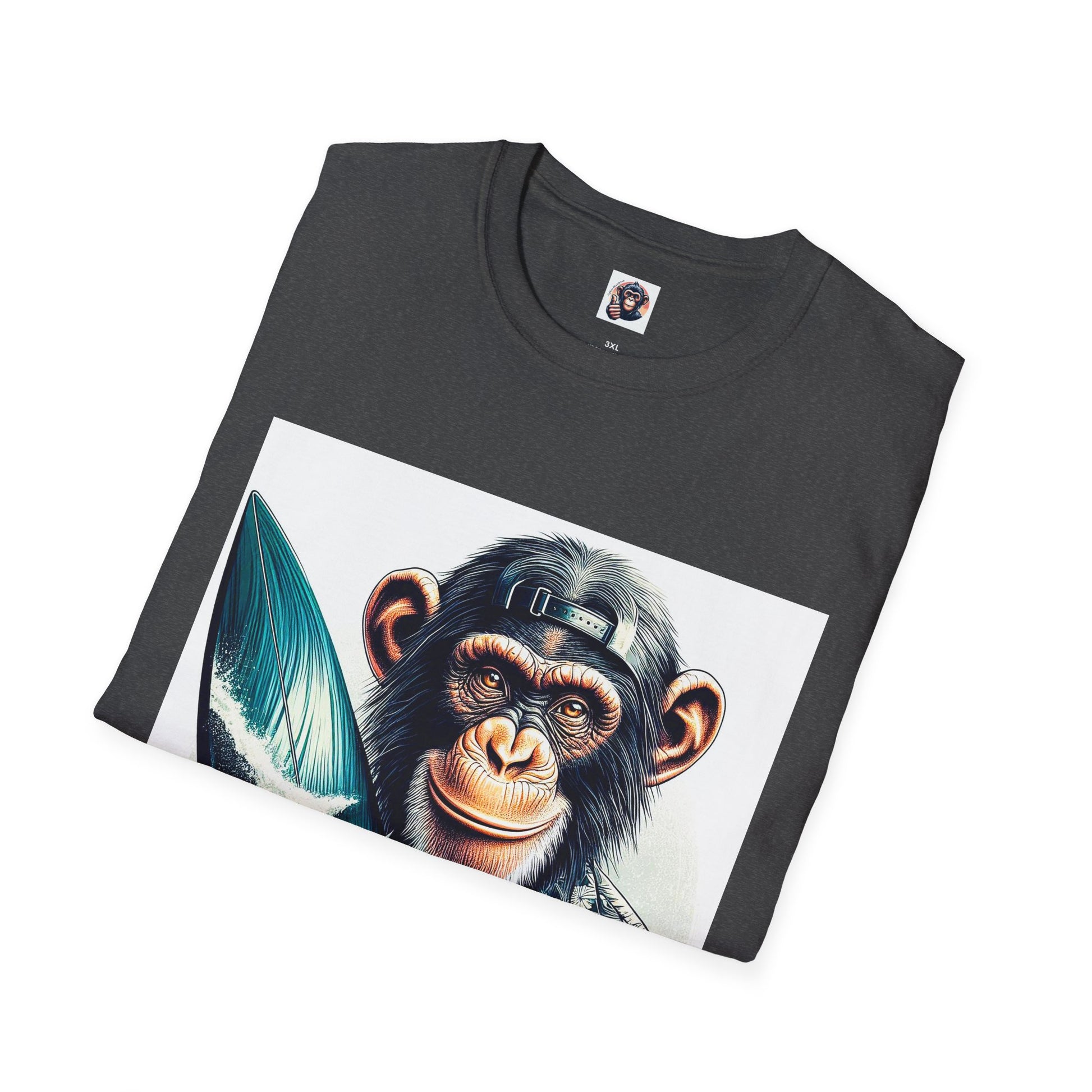 Chimp happt surfer T-Shirt Printify