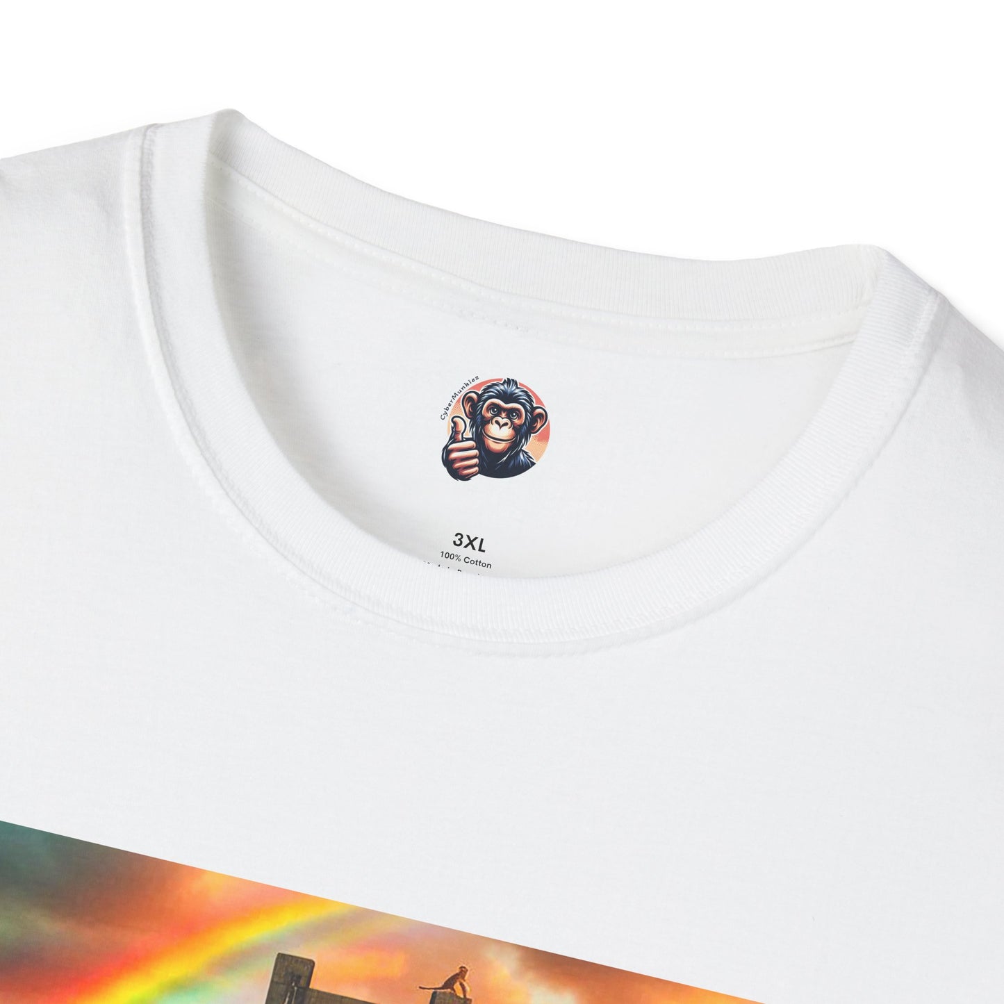 Baboon rainbow bridge T-Shirt Printify