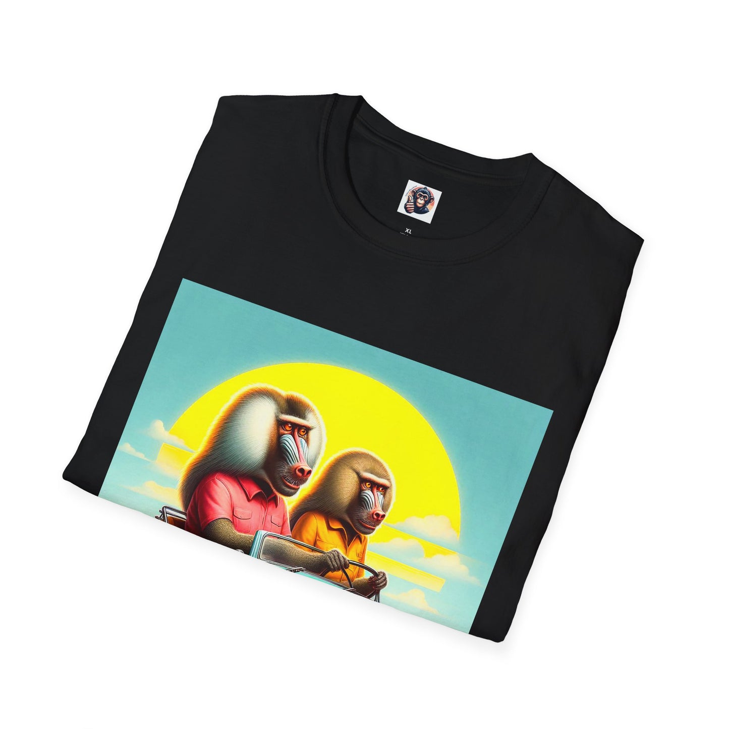 Wacky Baboon couple driving T-Shirt Printify