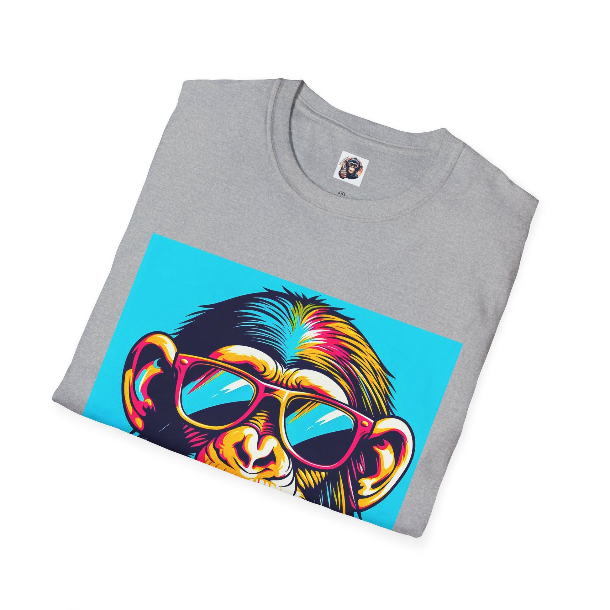 Chimp happy man T-Shirt Printify