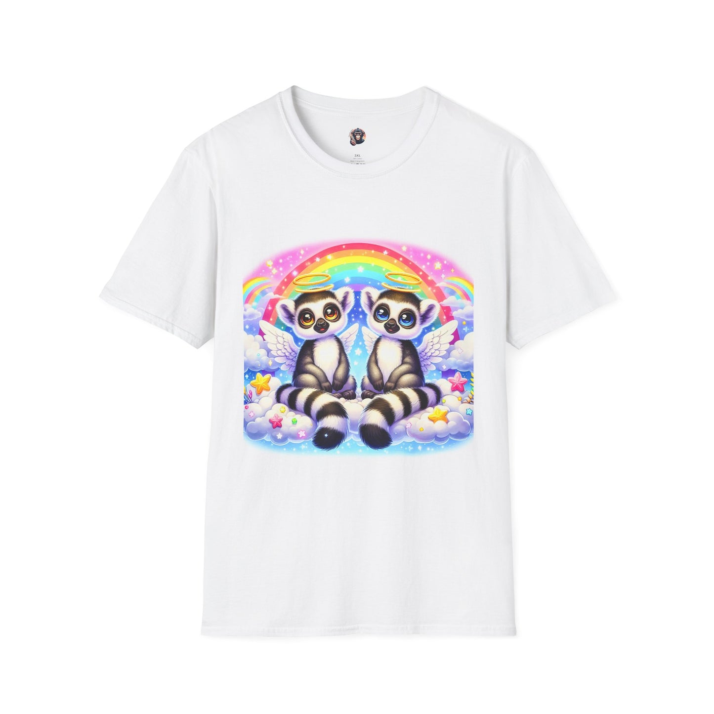 Lemurs rainbow T-Shirt Printify S White