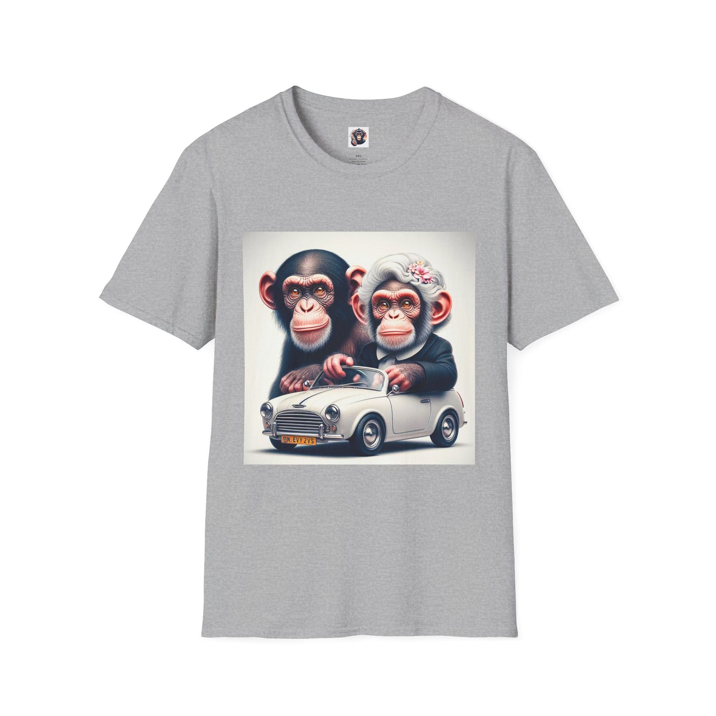 Wacky Chimp baby driver T-Shirt Printify XS Sport Grey
