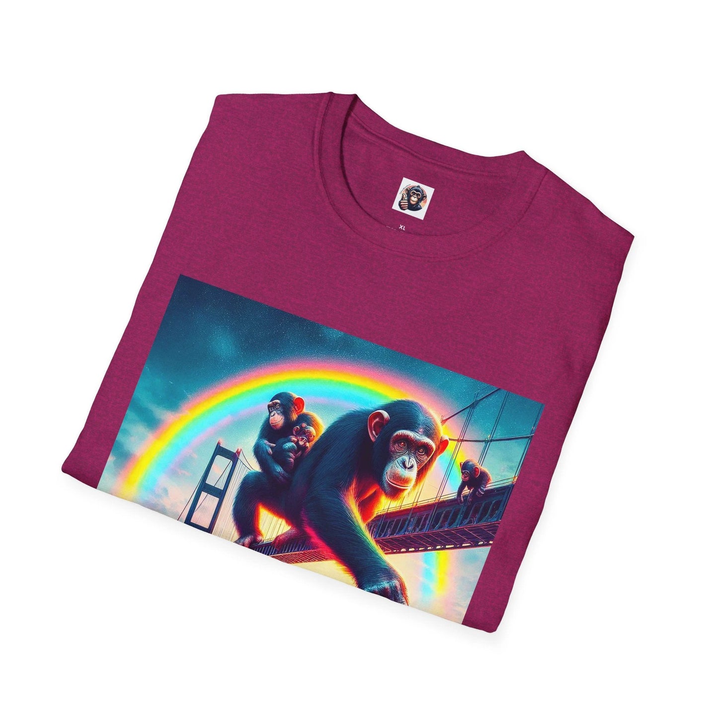 Bonobo rainbow and clouds by Printify