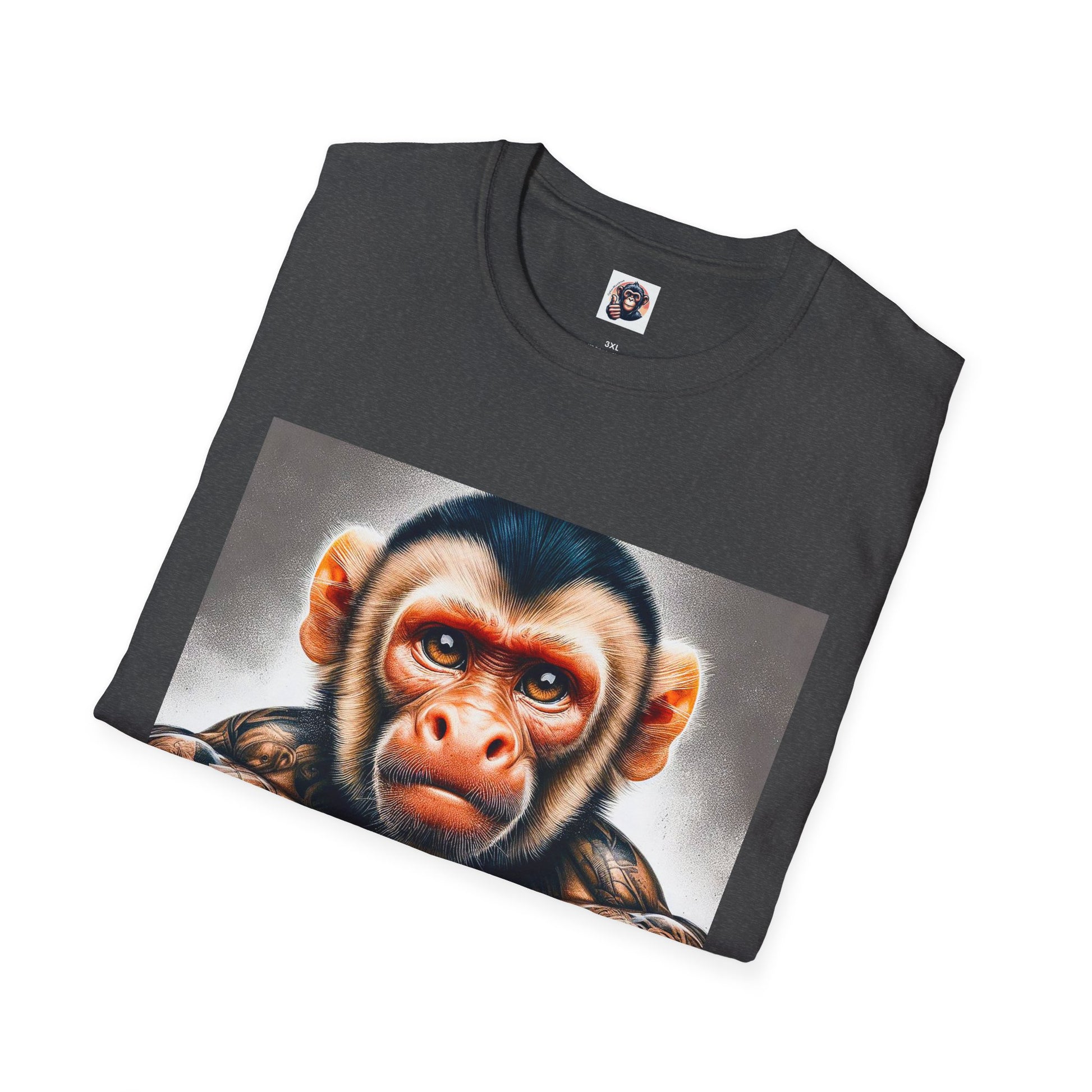 Capuchin Monkey rough muscles T-Shirt Printify