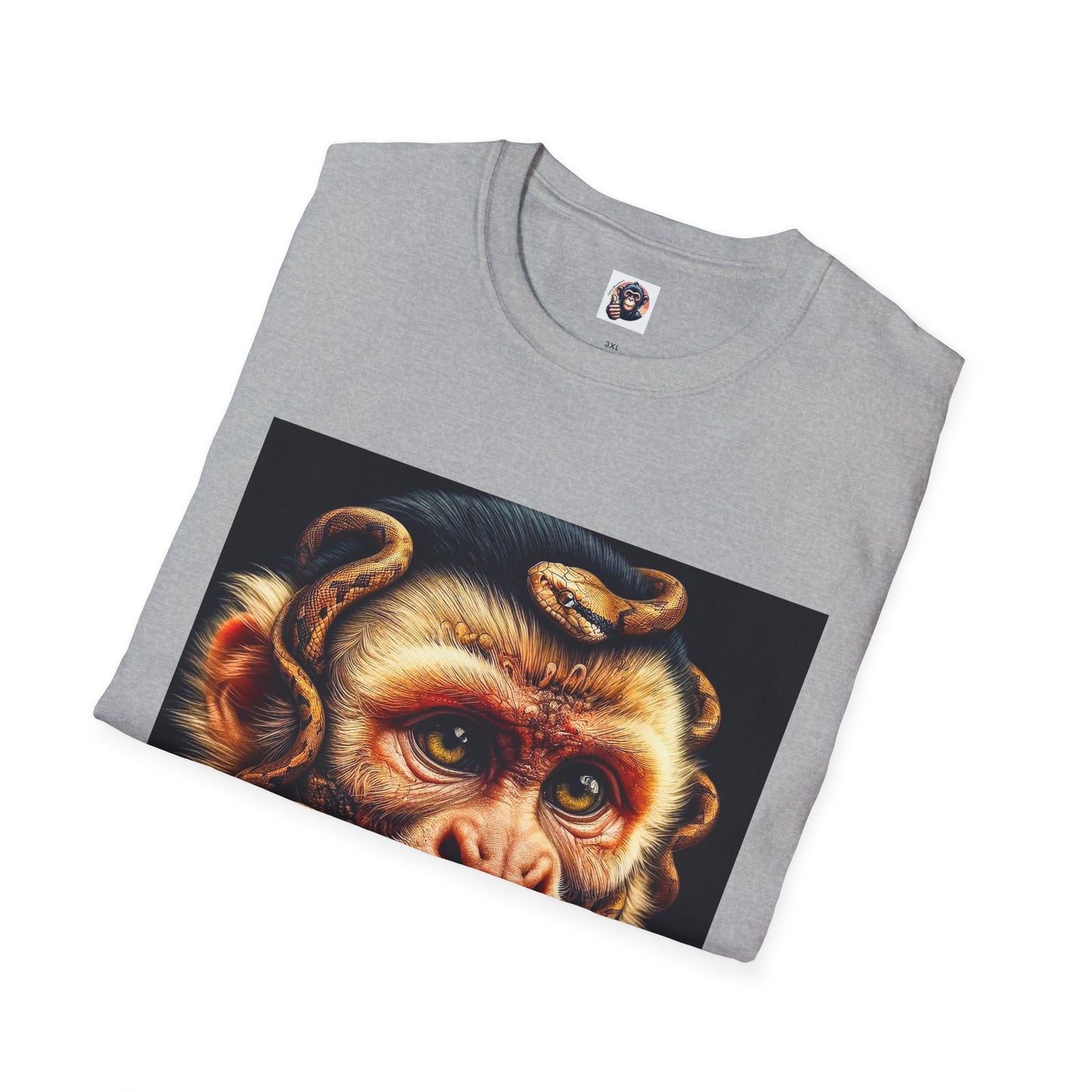 Capuchin Monkey snake hair shirt T-Shirt Printify