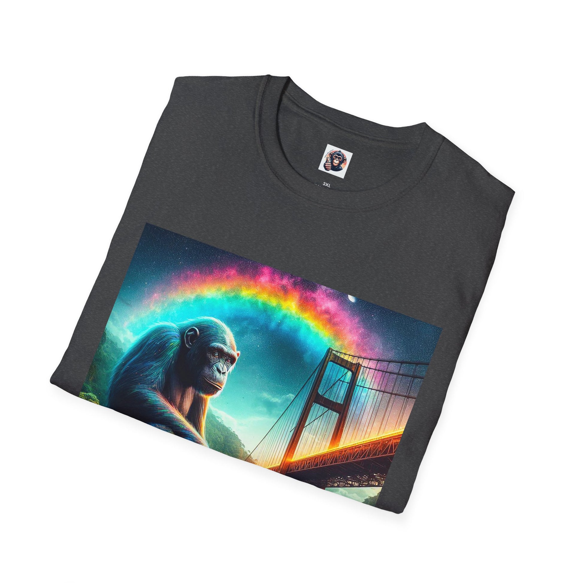 Bonobo rainbow bridge T-Shirt Printify