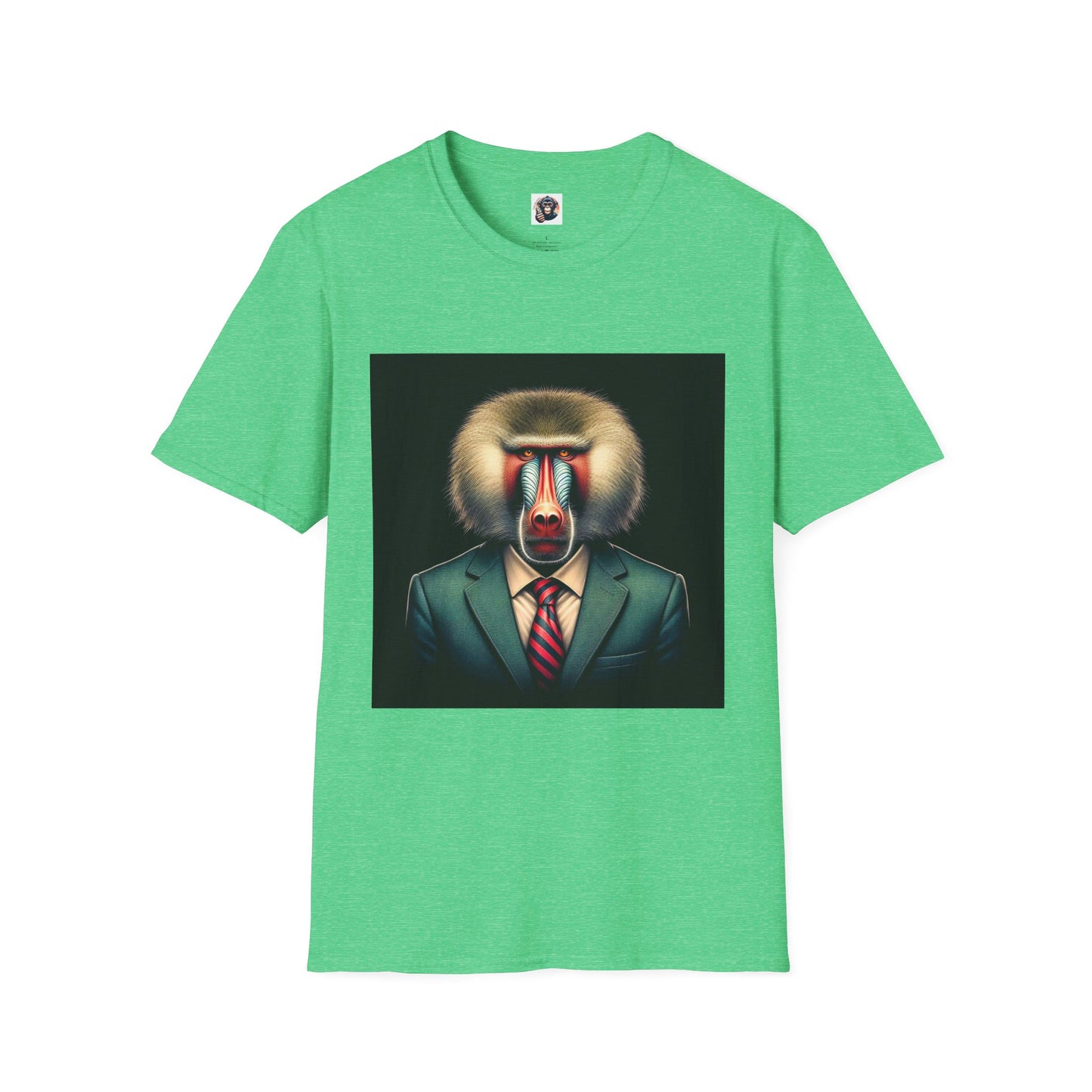 Baboon business professionals T-Shirt Printify S Heather Irish Green