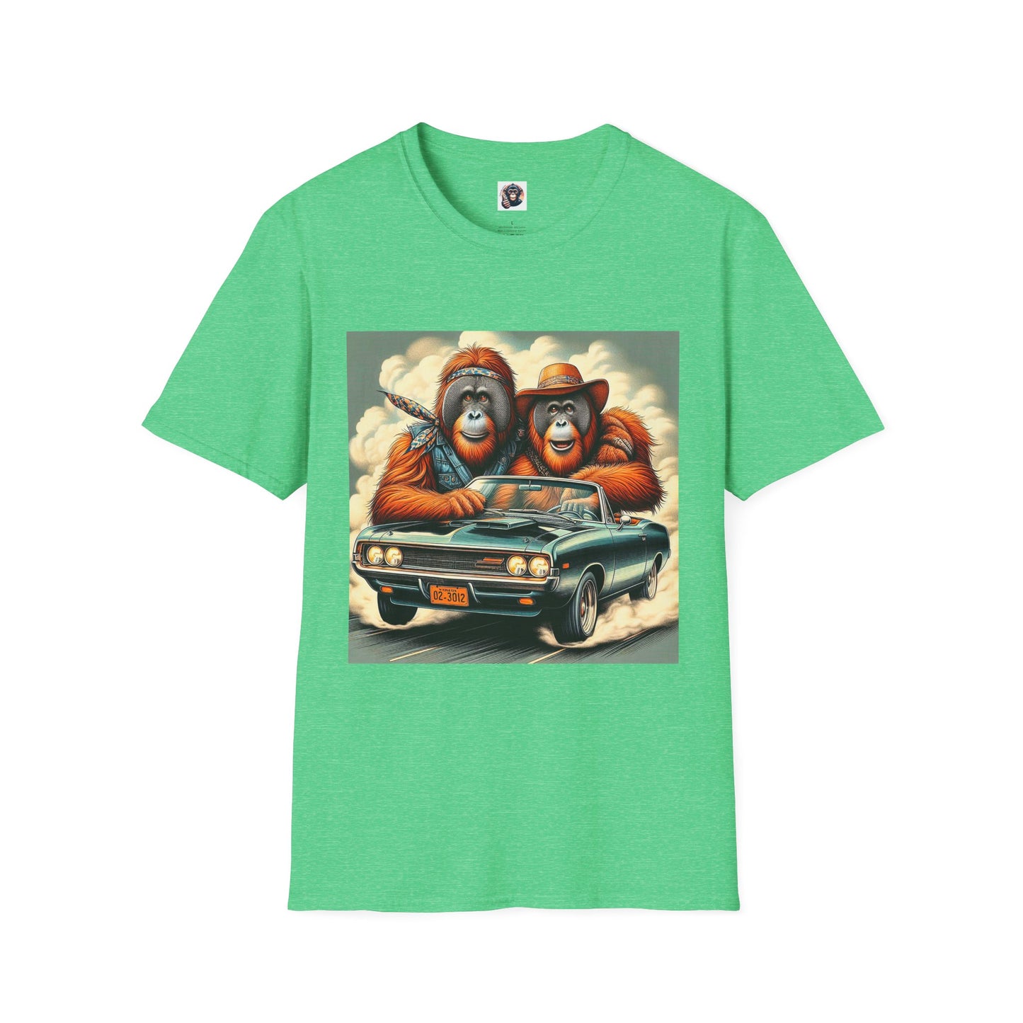 Wacky Orangutans T-Shirt Printify S Heather Irish Green