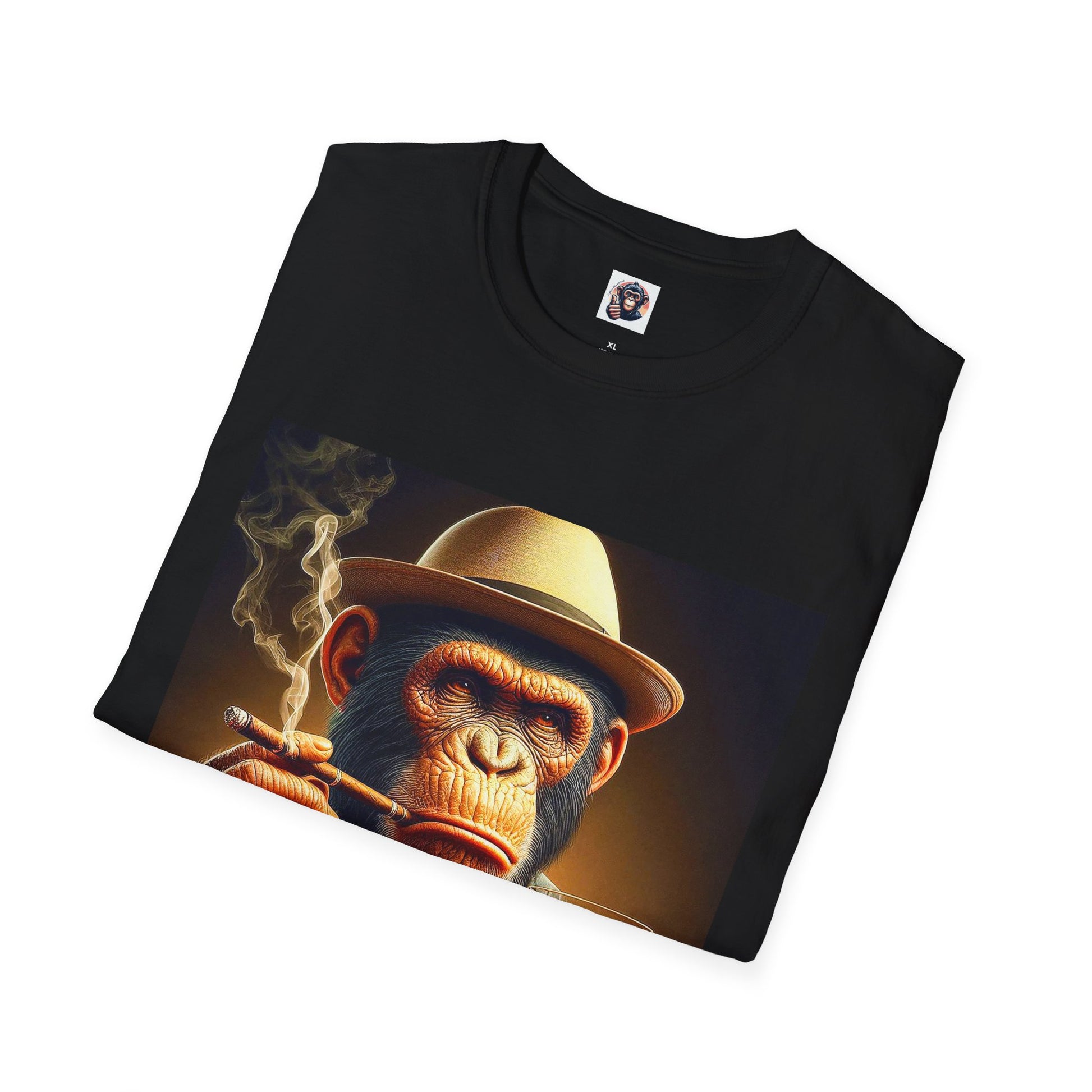 Bonobo whiskey and smoking T-Shirt Printify