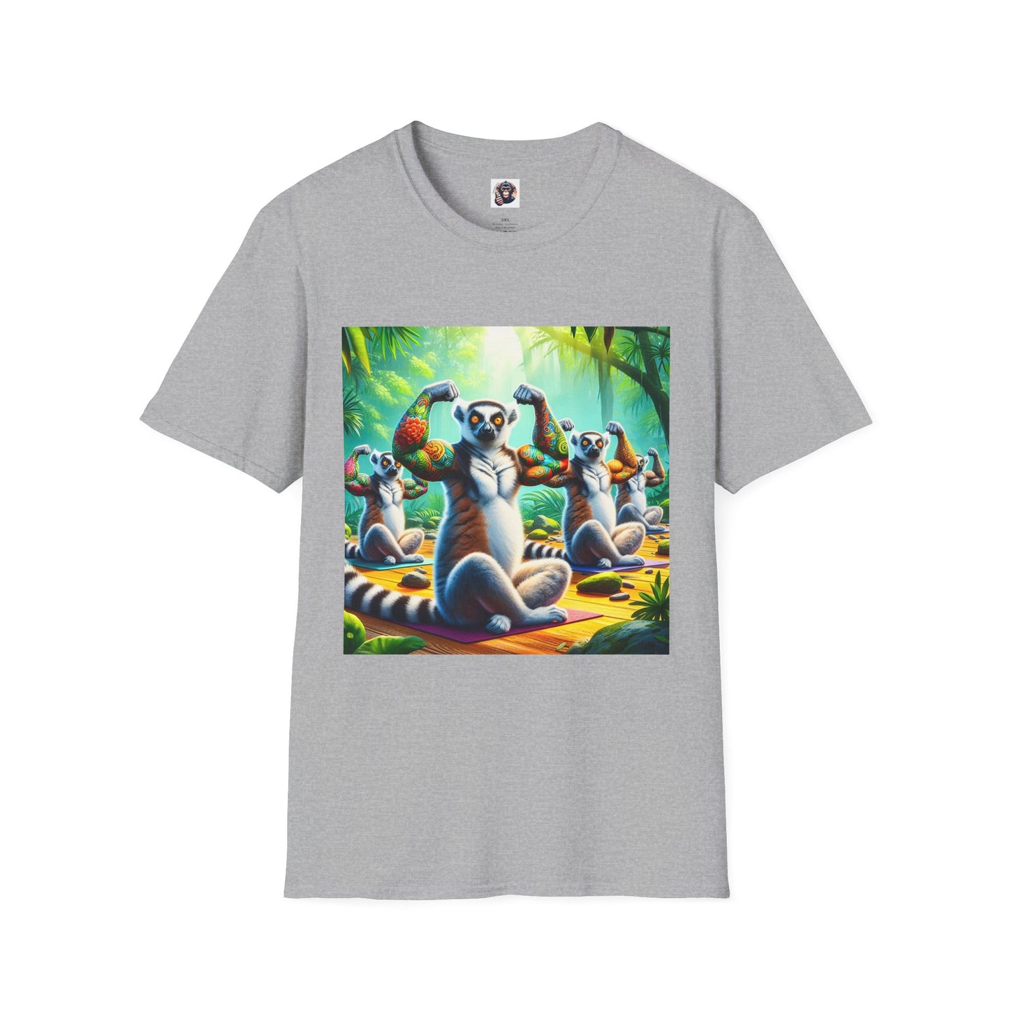 Lemurs yoga T-Shirt Printify XS Sport Grey