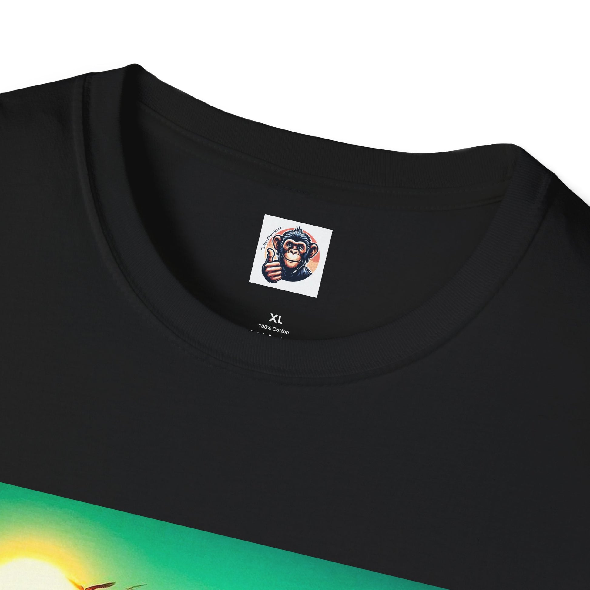 Chimp surfing dude T-Shirt Printify