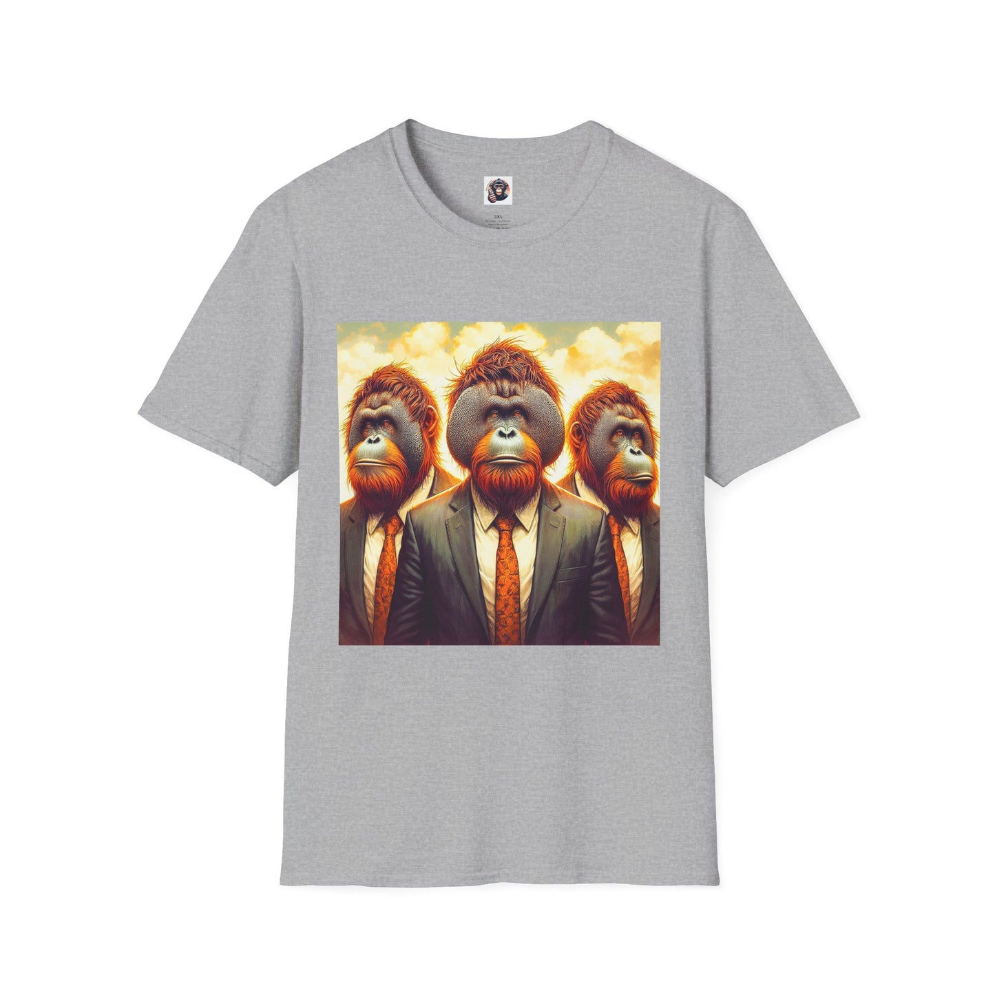 Orangutans business men T-Shirt Printify XS Sport Grey