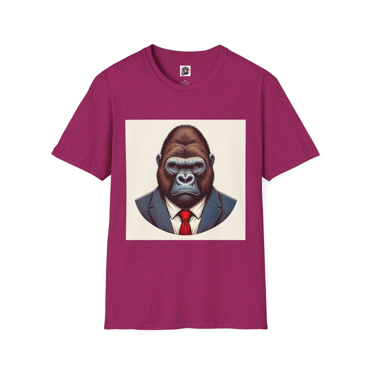 Gorilla mean boss T-Shirt Printify S Antique Heliconia
