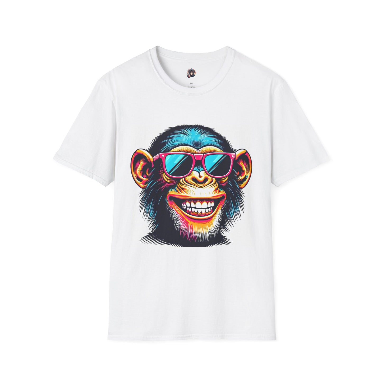 Chimp cool shades T-Shirt Printify XS White