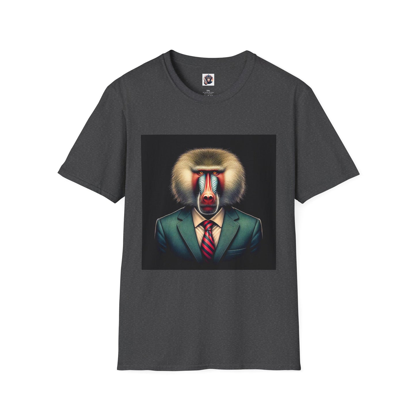 Baboon business professionals T-Shirt Printify XS Dark Heather