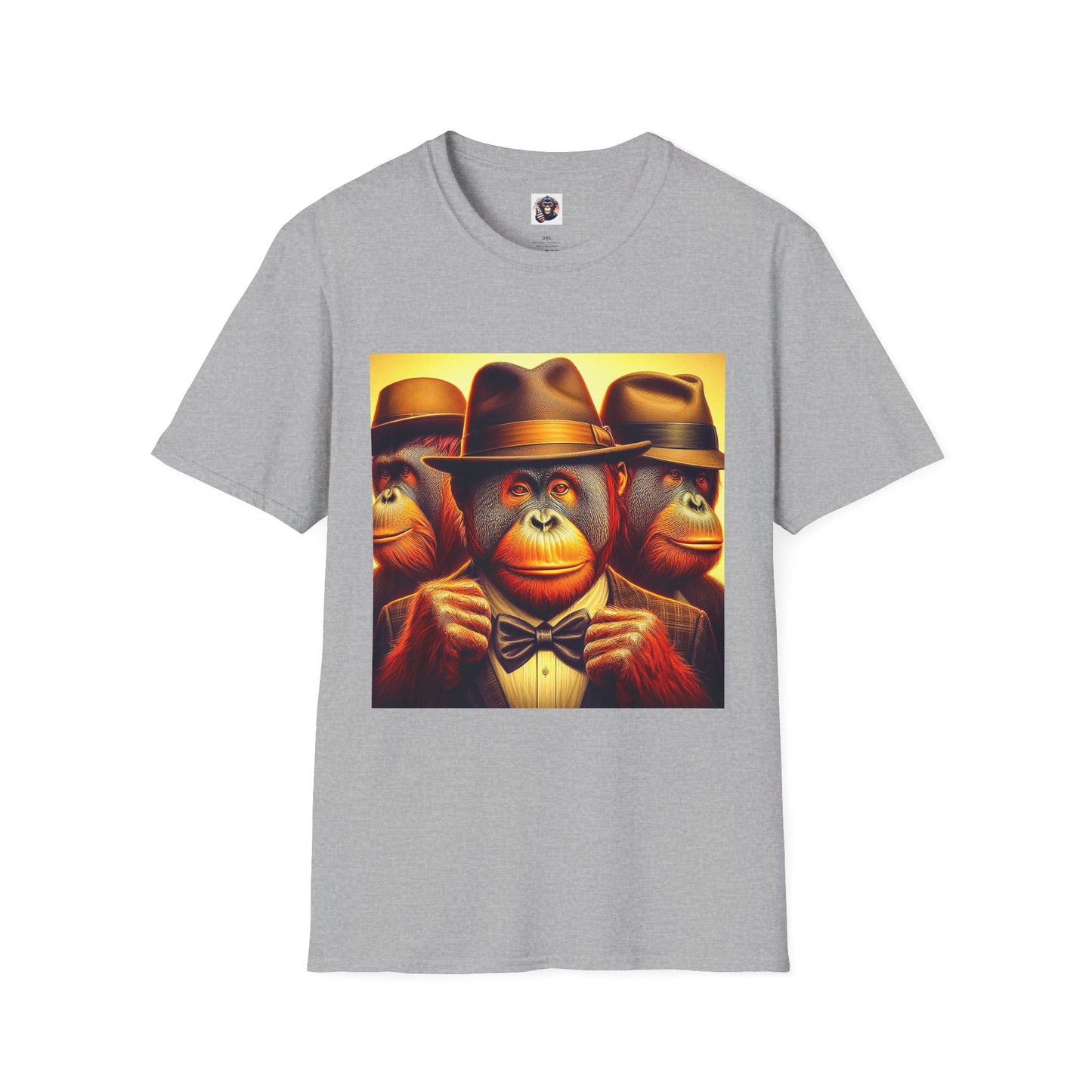 Orangutans working professionals T-Shirt Printify XS Sport Grey